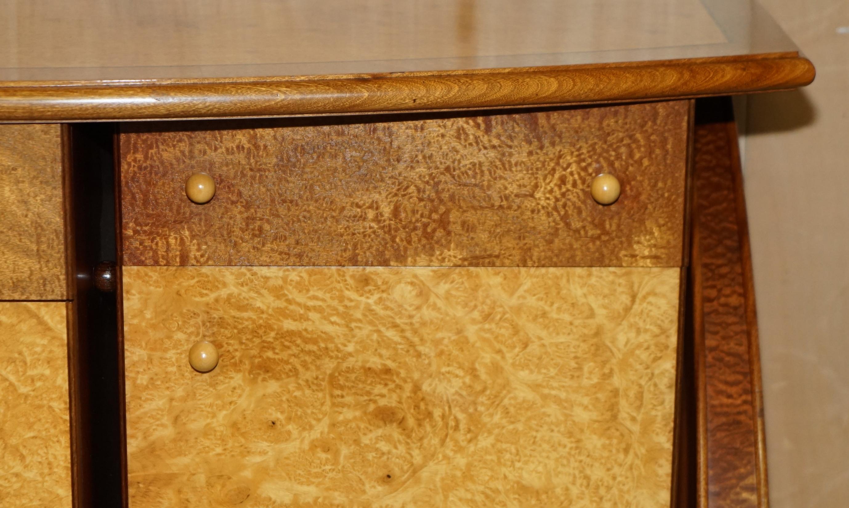 STUNNING BURR MAPLE & THUYA WOOD ANDREW VARA ART DECO SCULPTURAL en vente 1
