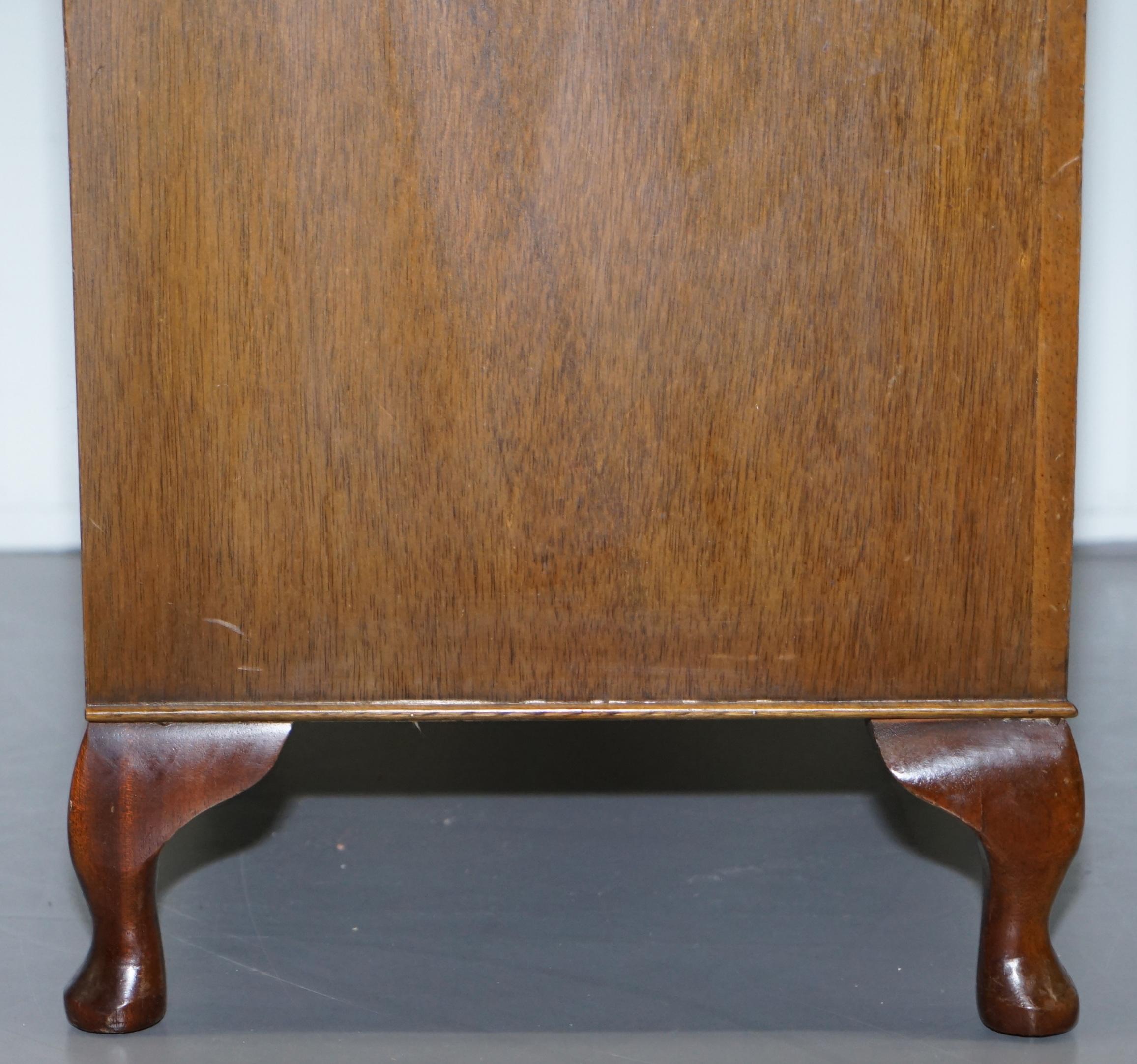 Stunning Burr Walnut Chest of Drawers with Butlers Serving Tray Large Side Table 3