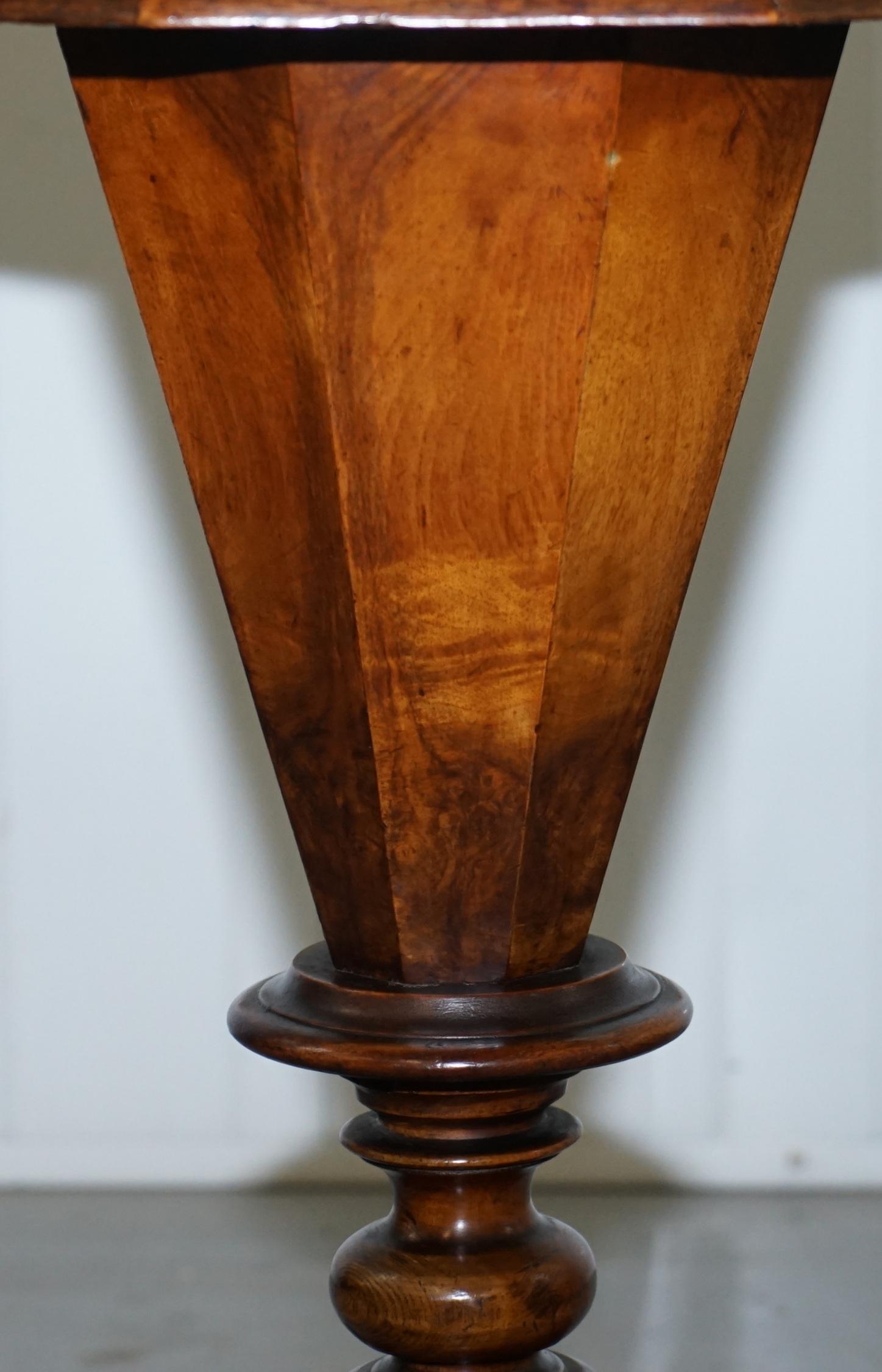 Burl Stunning Burr Walnut Victorian Sewing or Work Box Great as Side Lamp End Table
