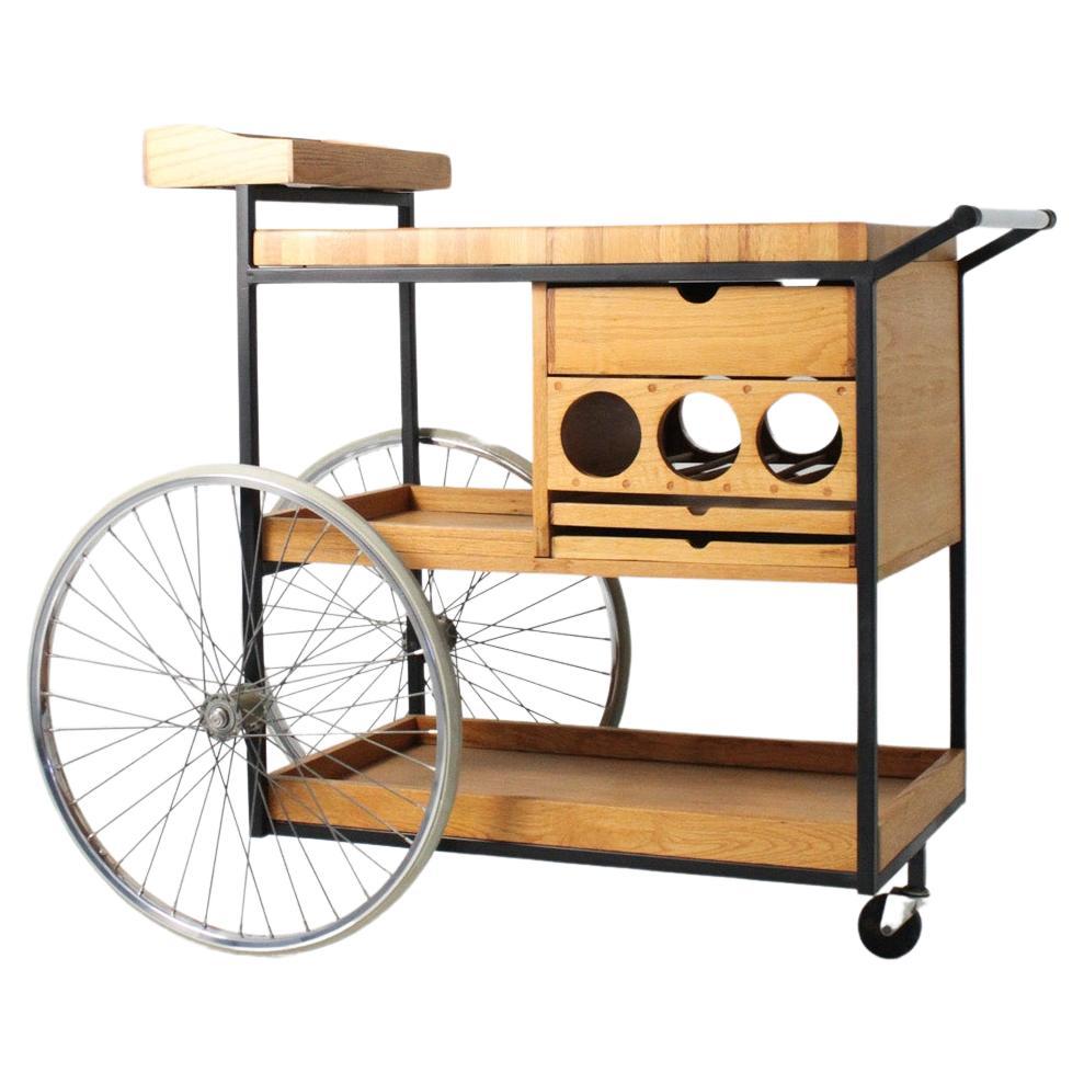 Stunning California 1950s Bar Cart attr. Arthur Umanoff  For Sale