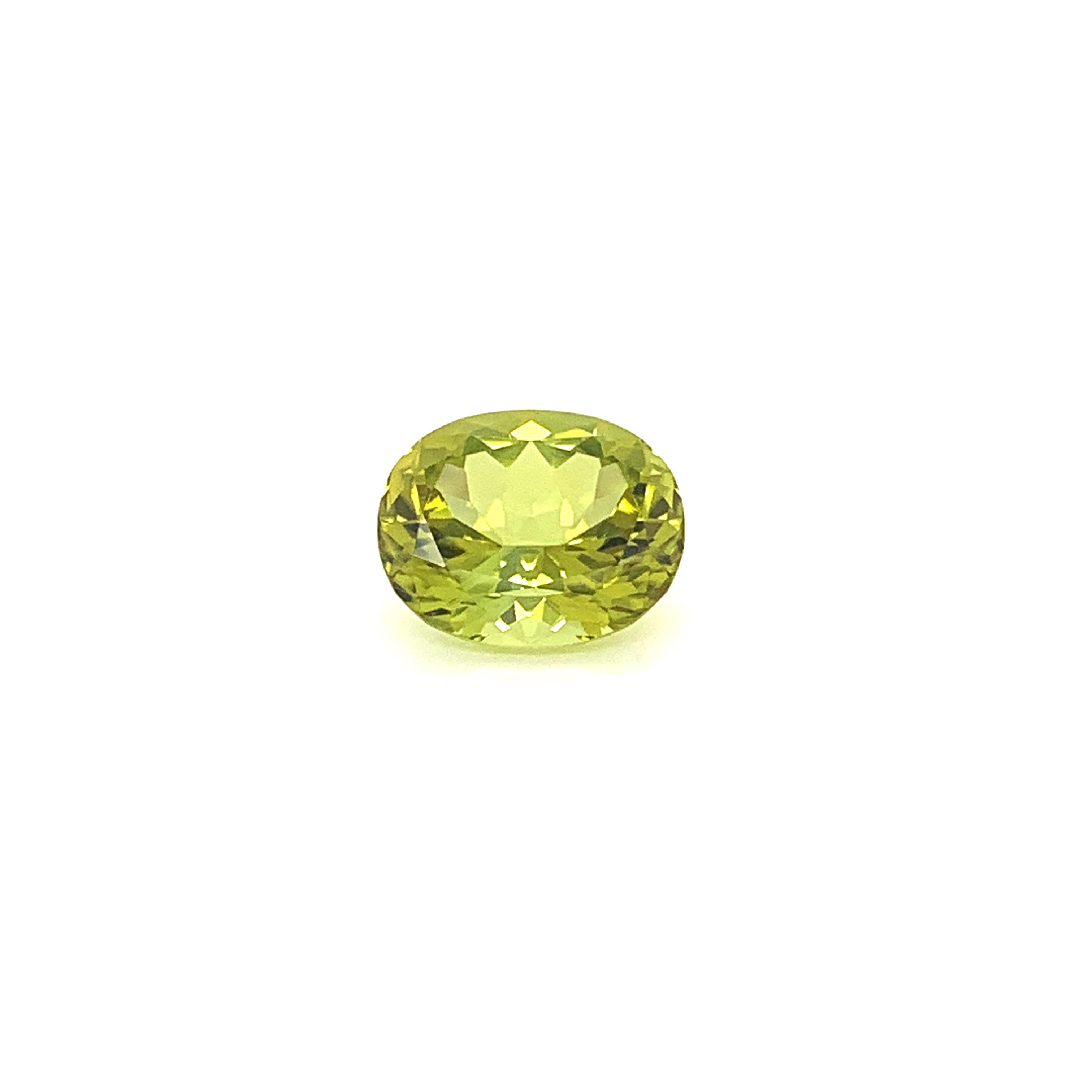 Stunning Canary Tourmaline 7.10 Carats, GRS Certified In New Condition For Sale In Geneva, CH
