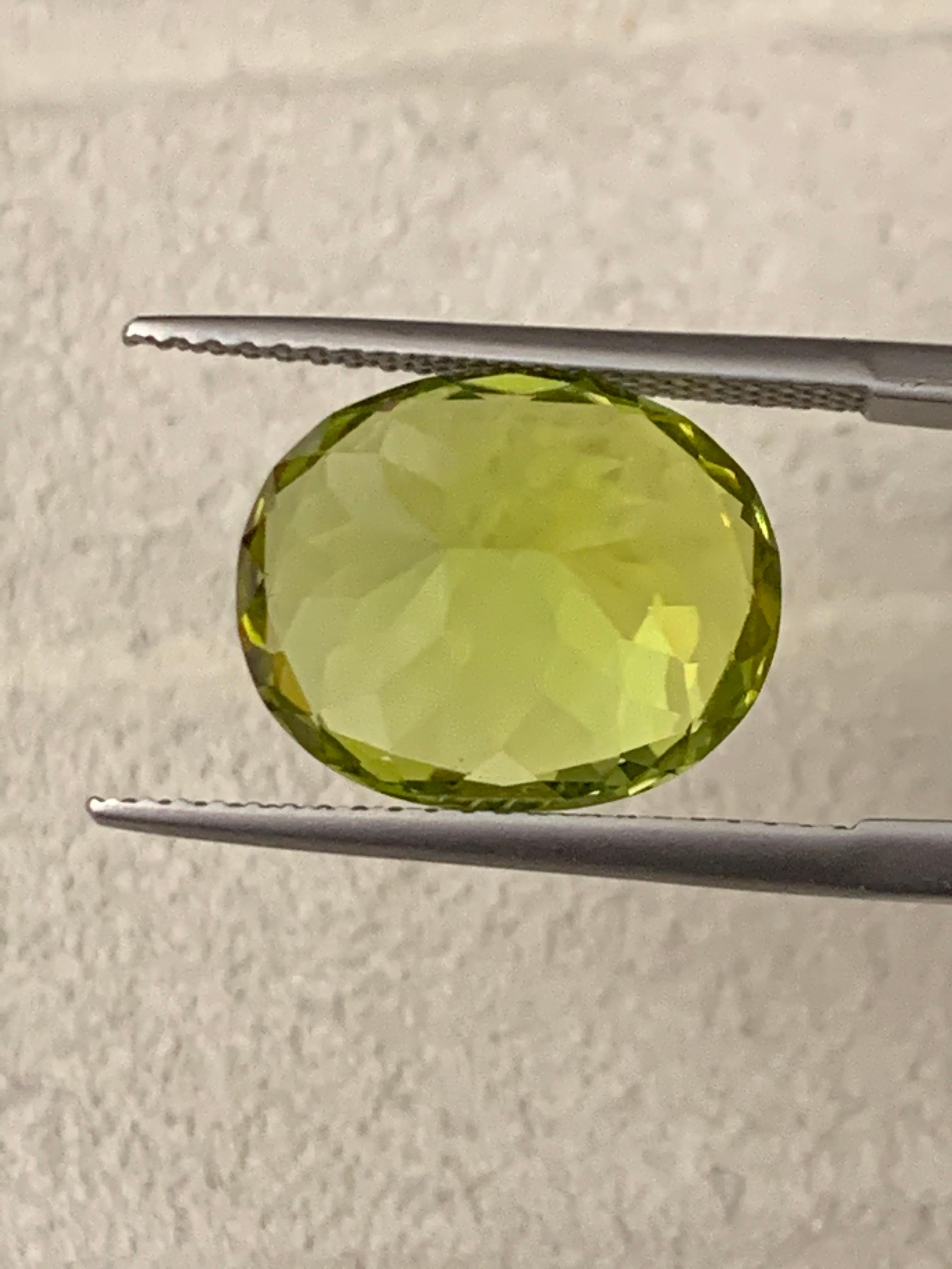 Stunning Canary Tourmaline 7.10 Carats, GRS Certified For Sale 1