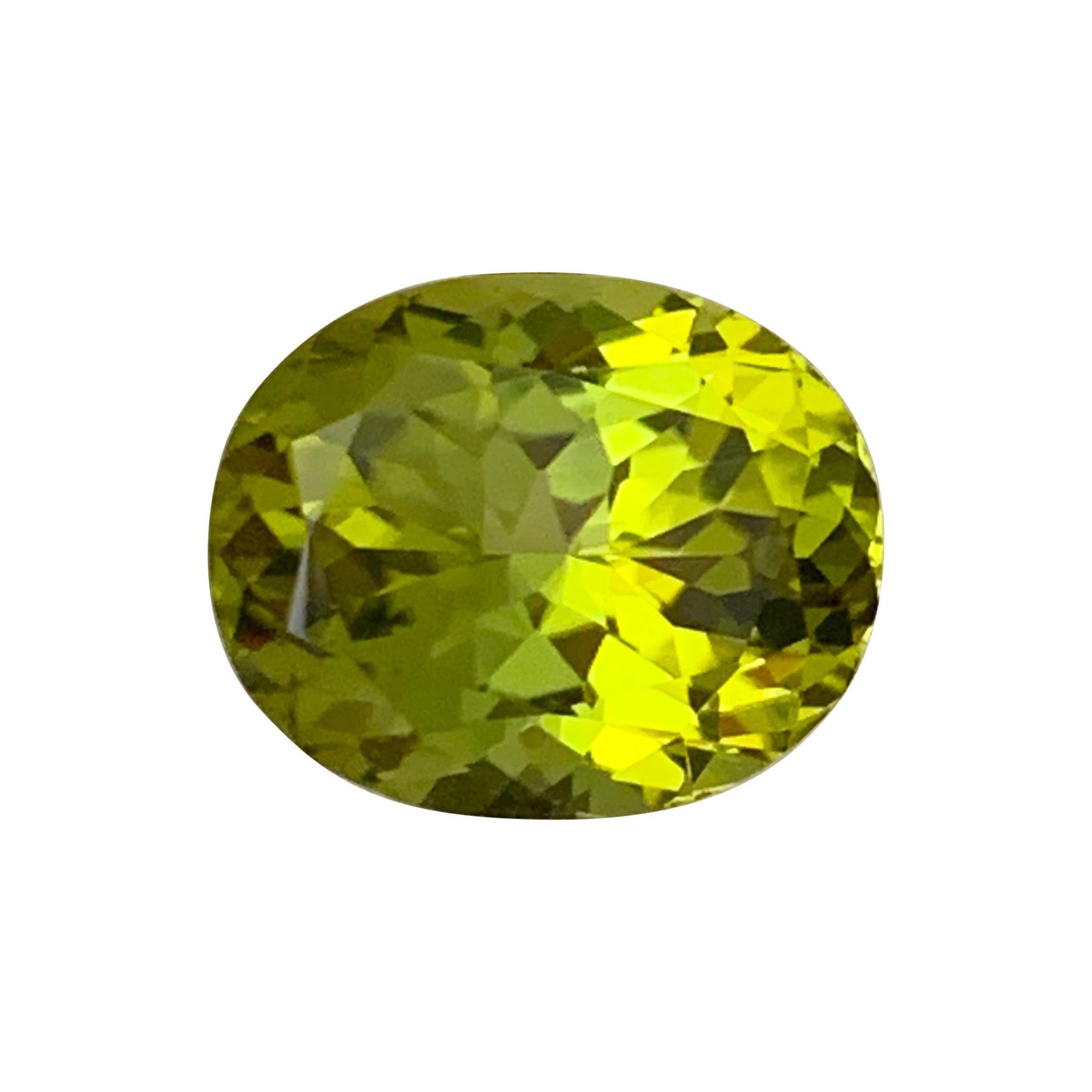Stunning Canary Tourmaline 7.10 Carats, GRS Certified For Sale