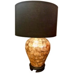 Stunning Capiz Shell Lamp by Marbro