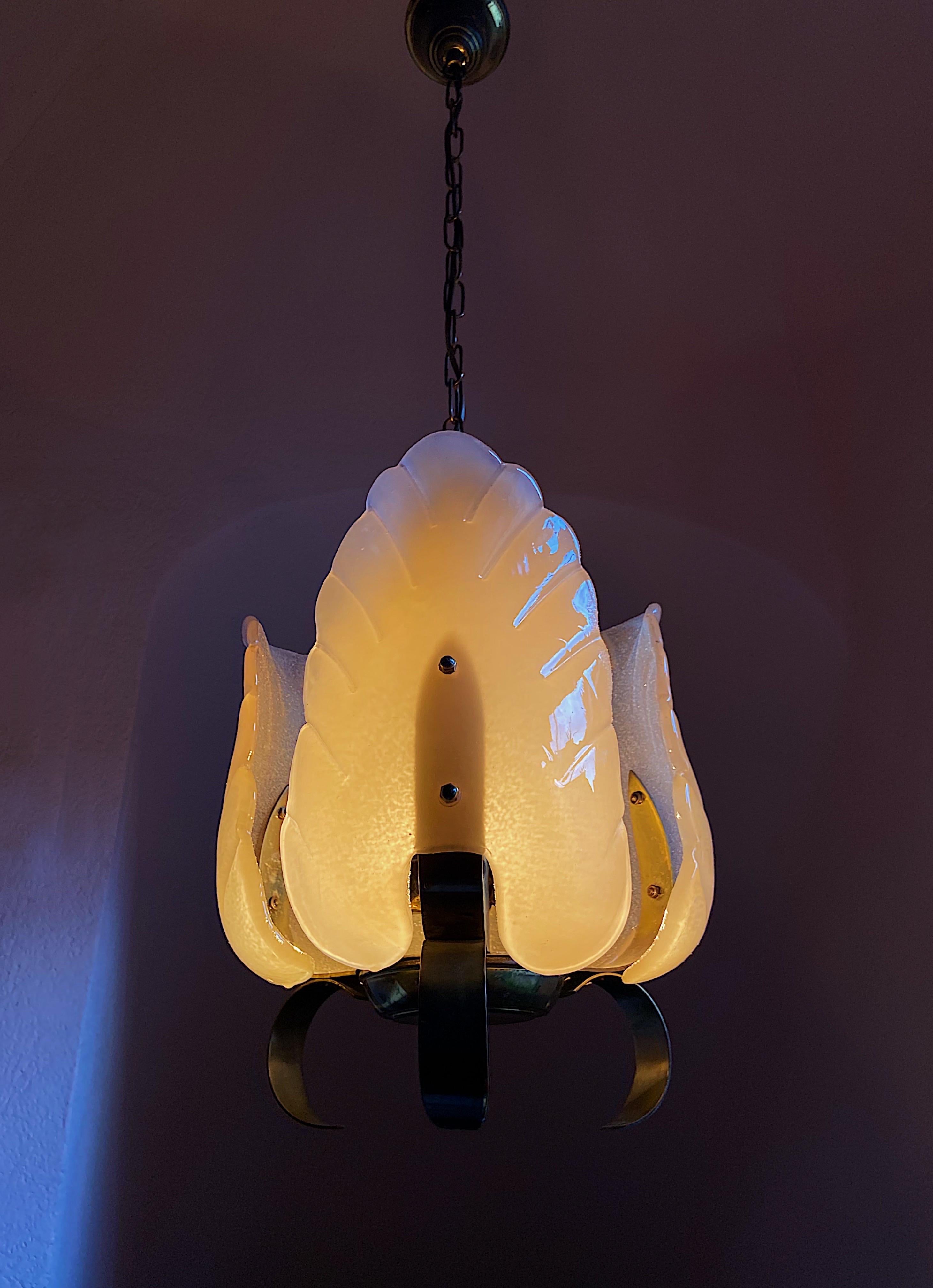 Mid-Century Modern Stunning Carl Fagerlund Chandelier in Murano Glass, 1970s For Sale