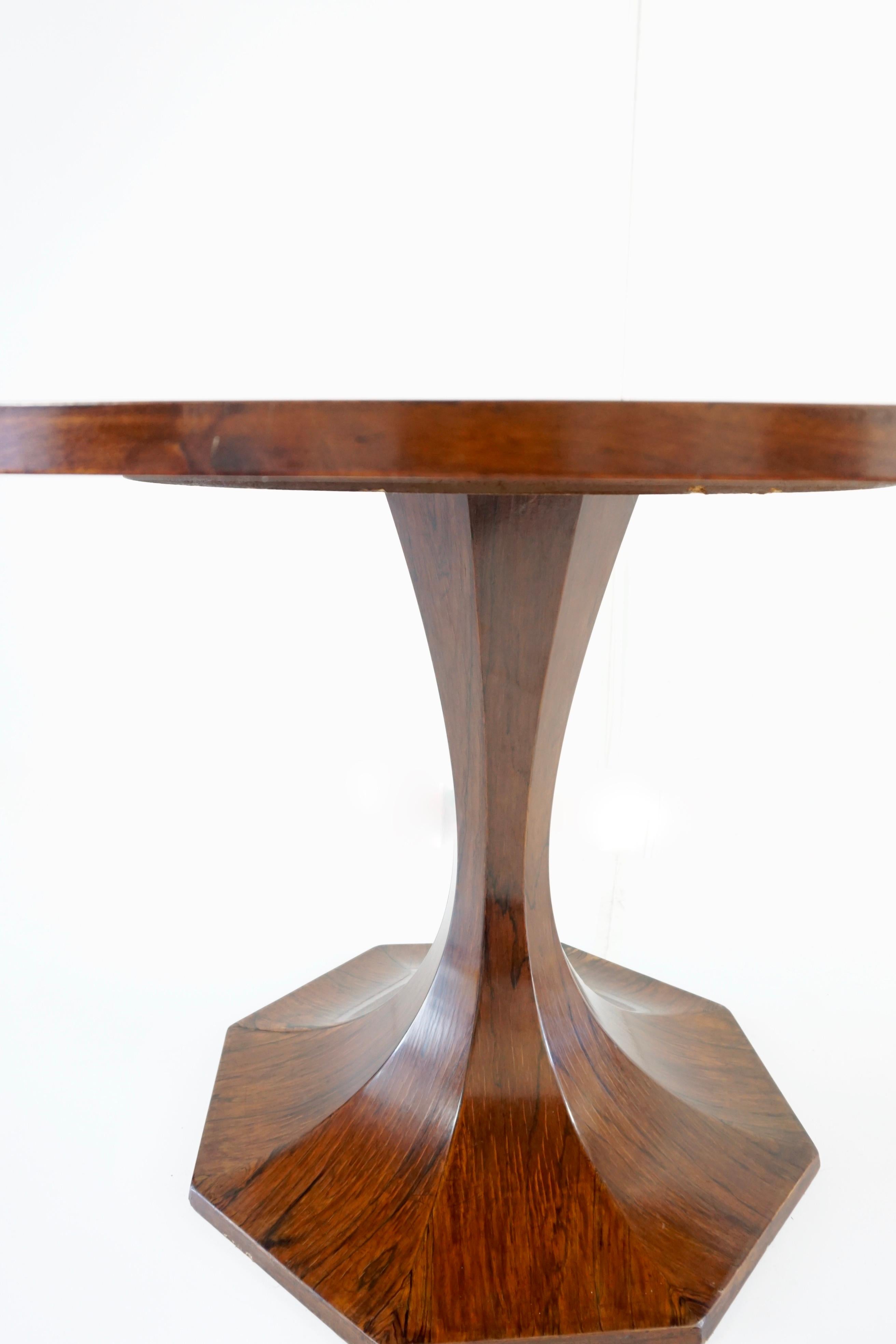 Stunning Carlo de Carli Large Wood Veneer Round Pedestal Dining Table, 1960 7