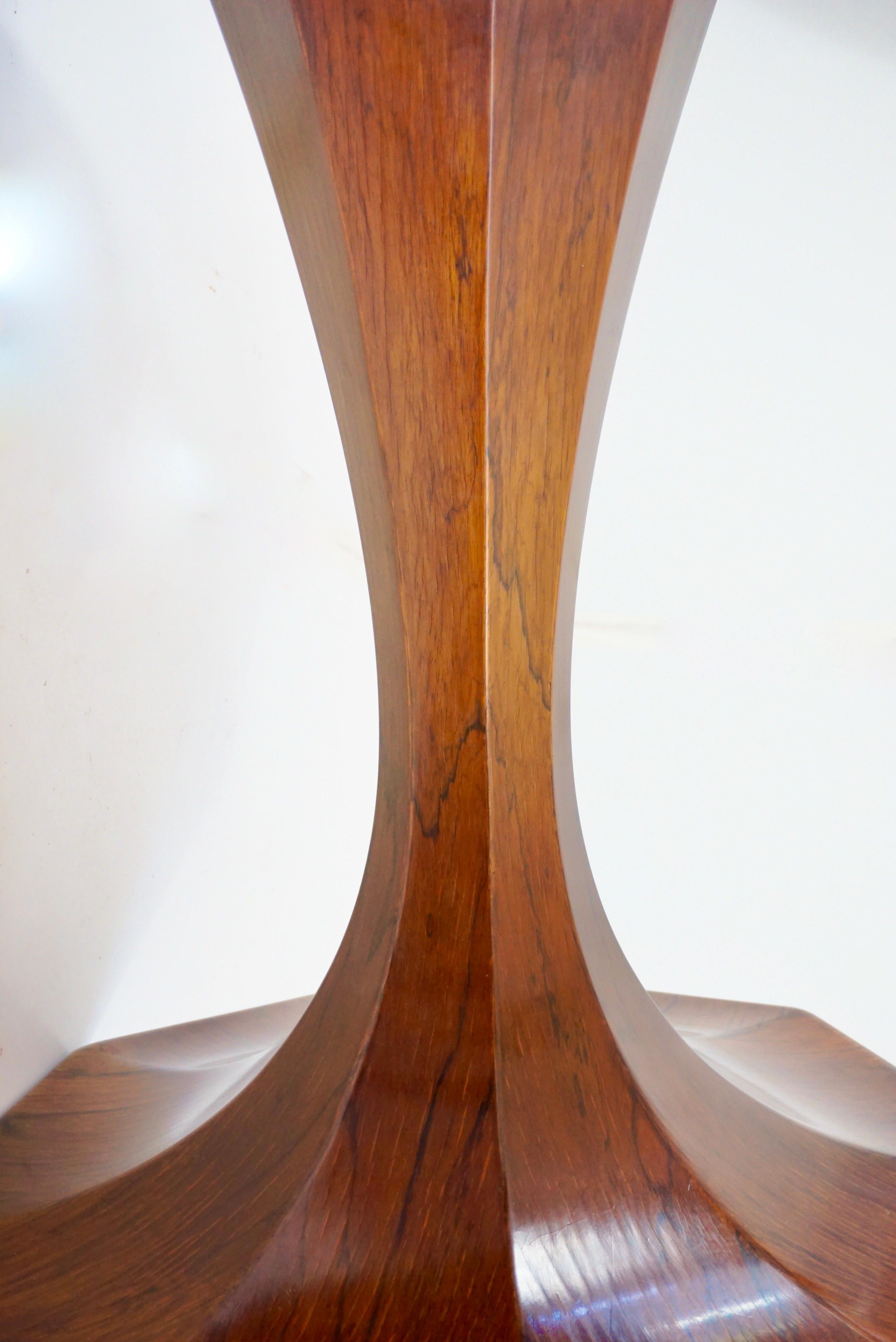 Stunning Carlo de Carli Large Wood Veneer Round Pedestal Dining Table, 1960 8