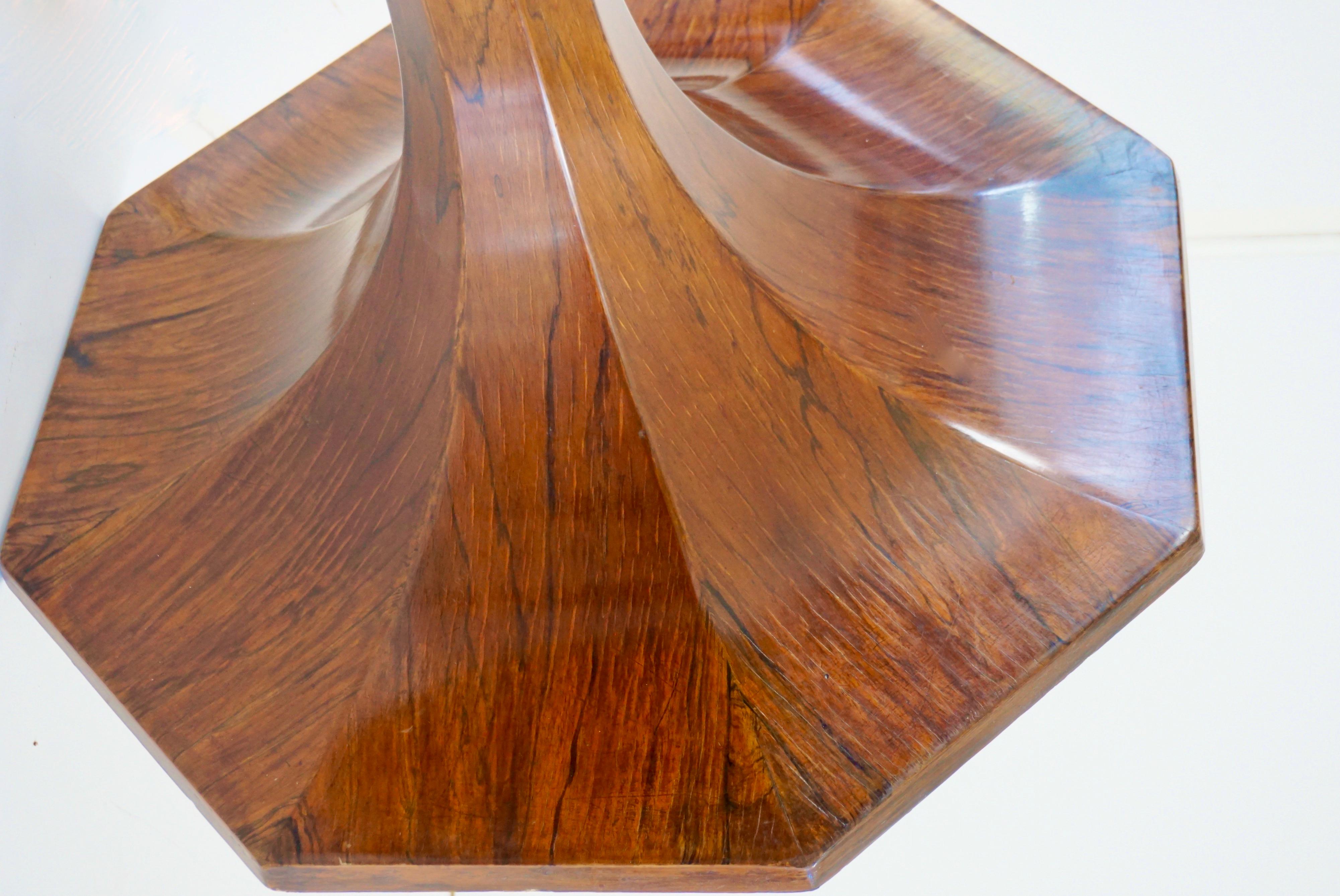 Stunning Carlo de Carli Large Wood Veneer Round Pedestal Dining Table, 1960 9