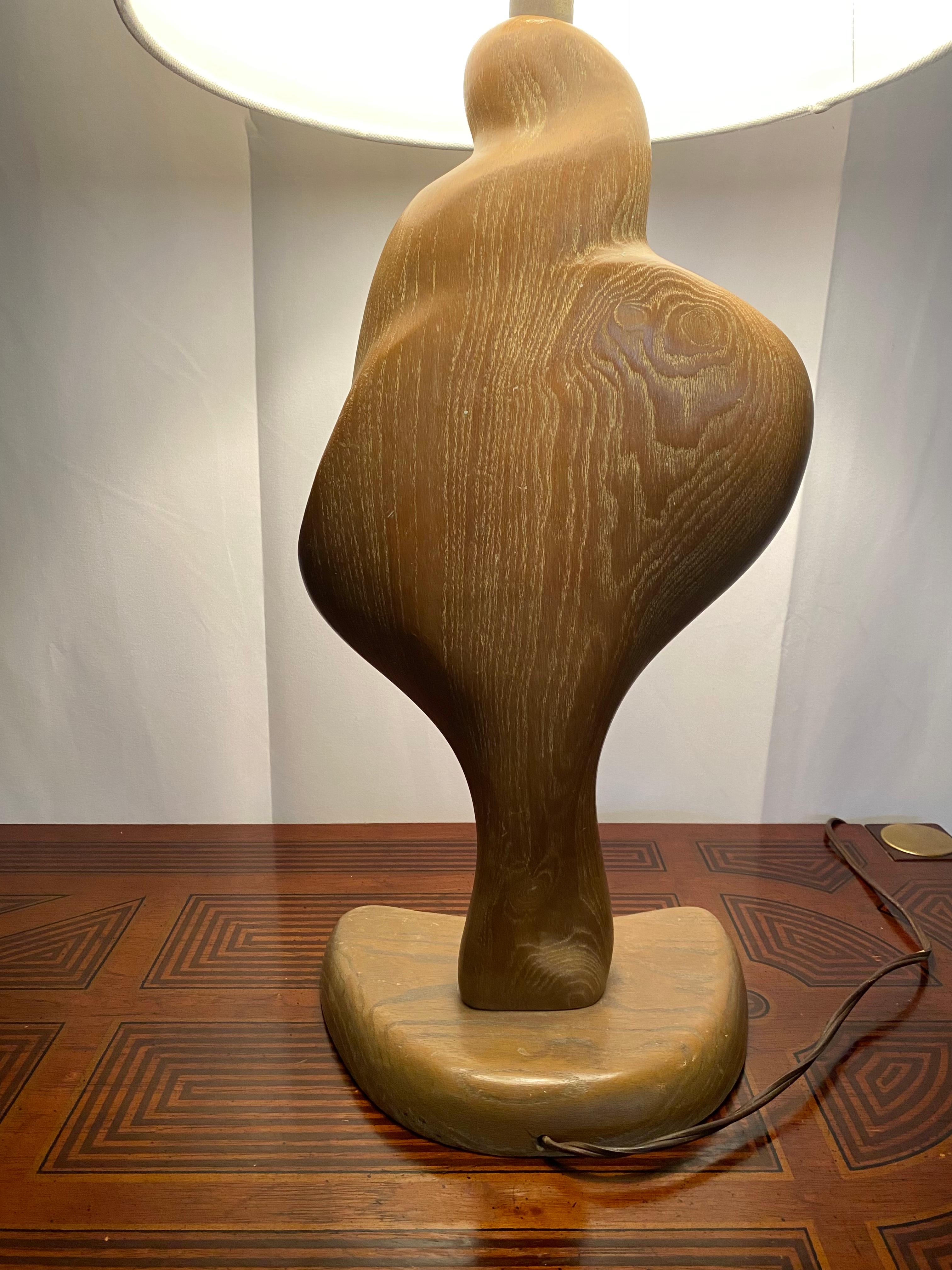 Mid-Century Modern Stunning carved female lamp by Yasha Heifetz, circa 1950s For Sale