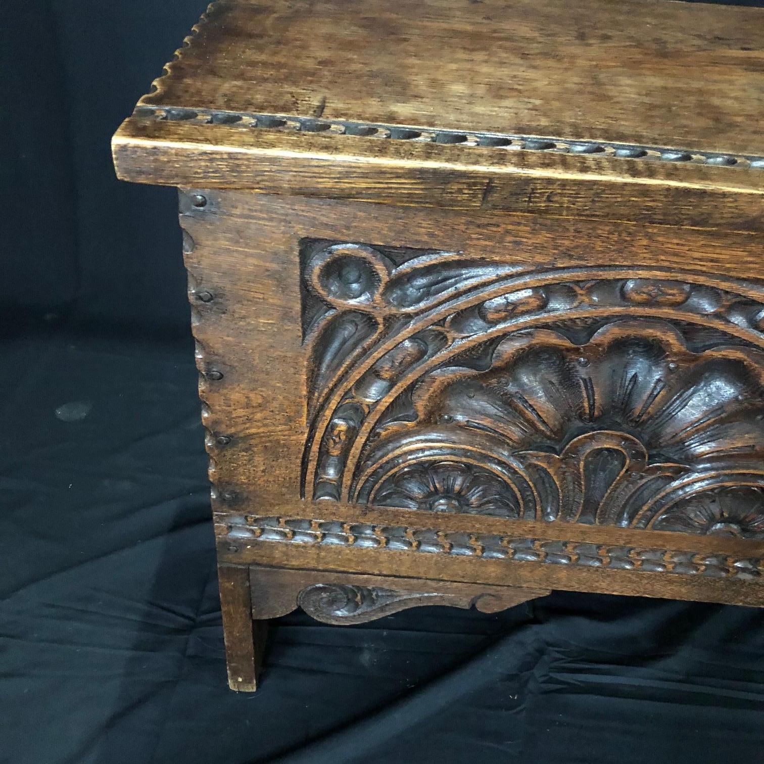 Stunning Carved French Coffer, Chest or Trunk '3' 7