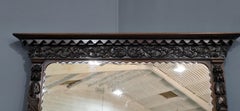Atemberaubender geschnitzter Mahagoni-Mantel-Spiegel