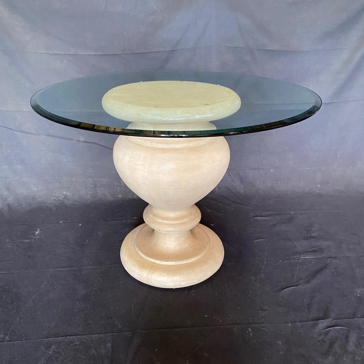Mid-20th Century Stunning Carved Stone Urn Based Side Table or Dining Table For Sale