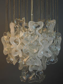Stunning "Catena" Glass Chandelier by J.T.Kalmar, Austria, circa 1970s