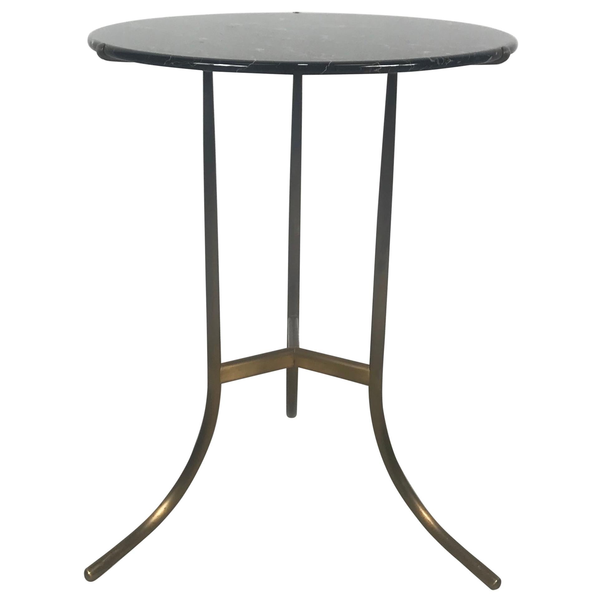 Stunning Cedric Hartman Egyptian Marble and Brushed Bronze Side Table