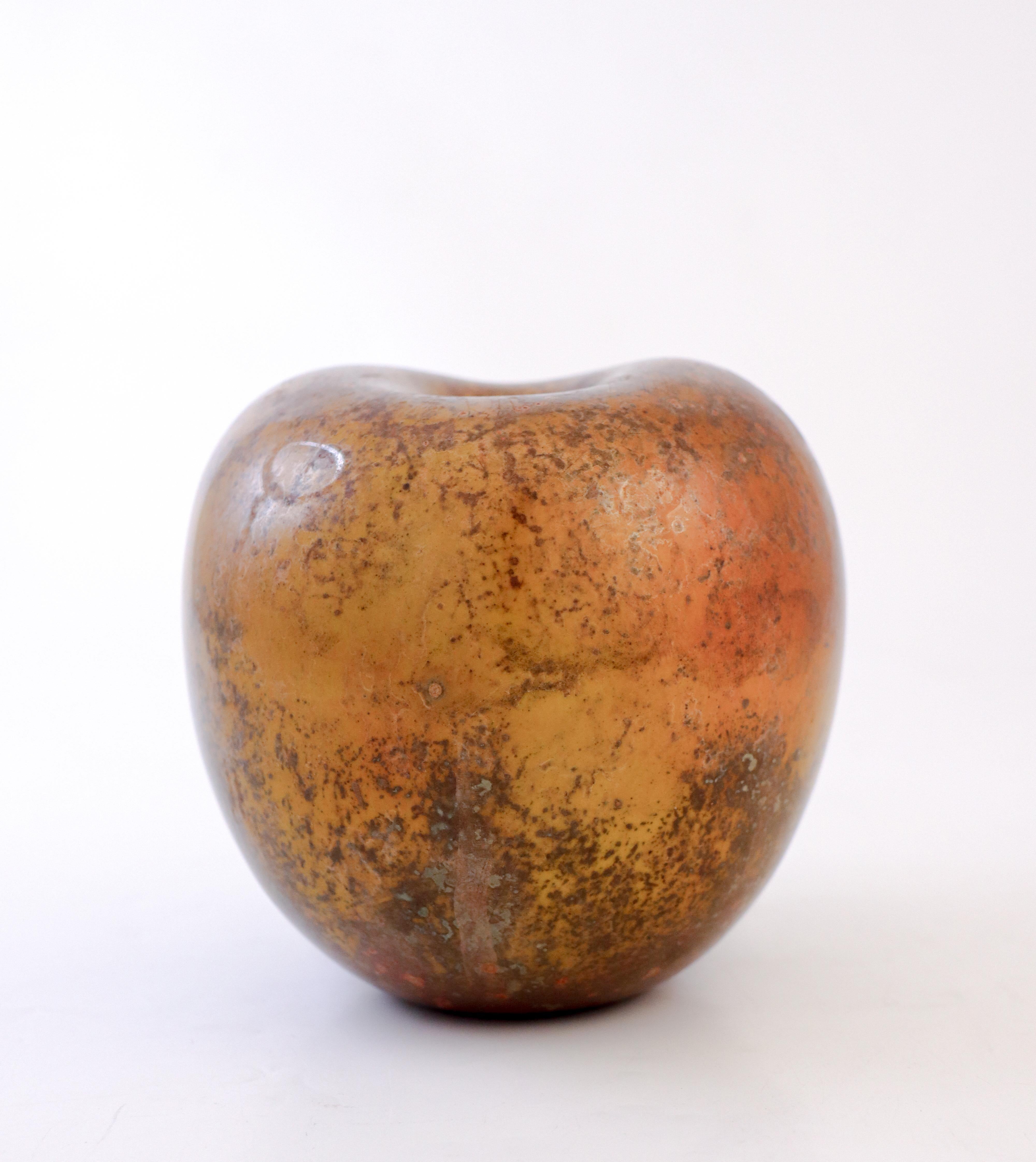 French Stunning Ceramic Apple - Hans Hedberg, Biot