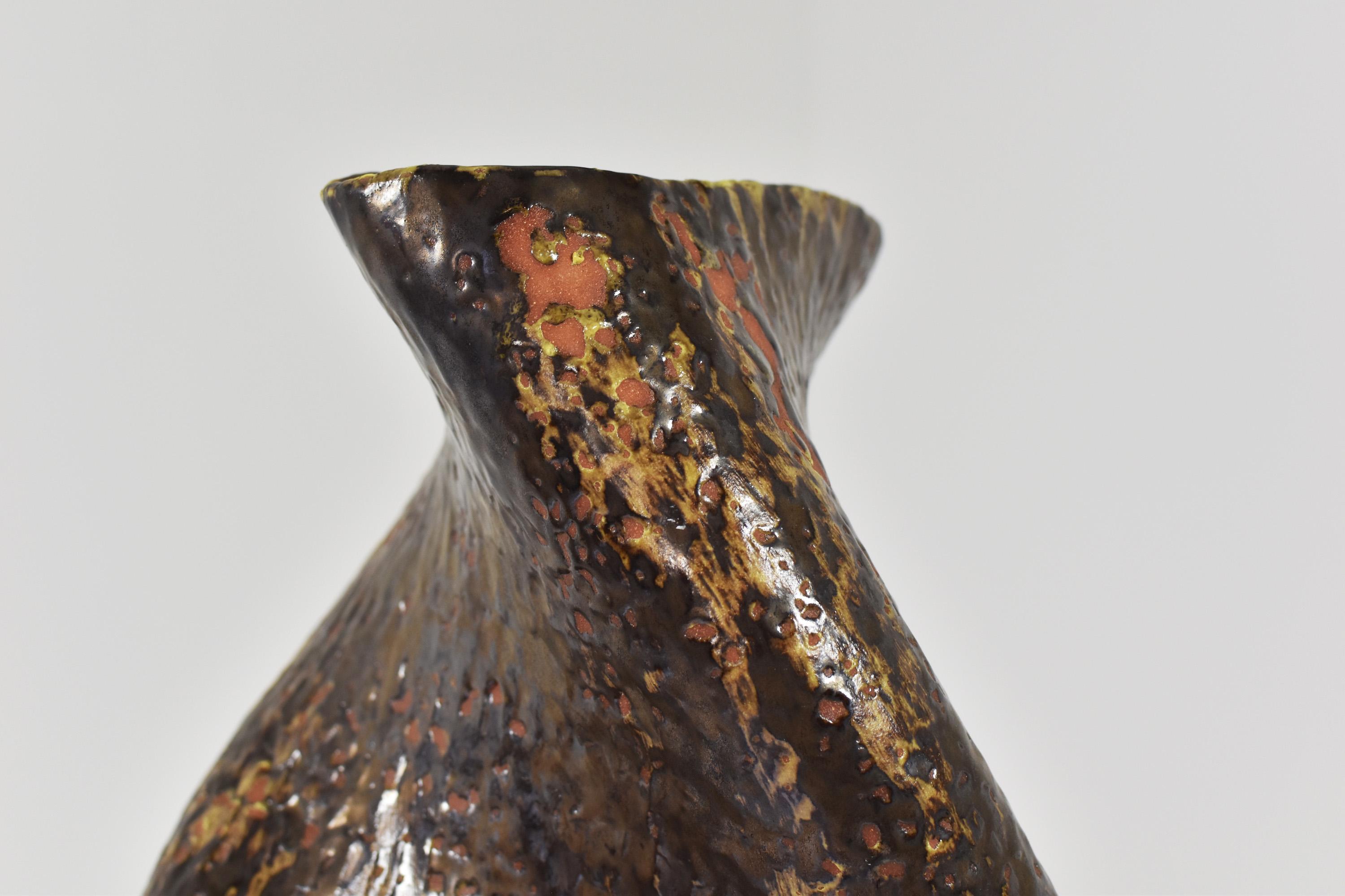Danish Stunning Ceramic Vase by Ole Victor, Denmark, 2005 For Sale