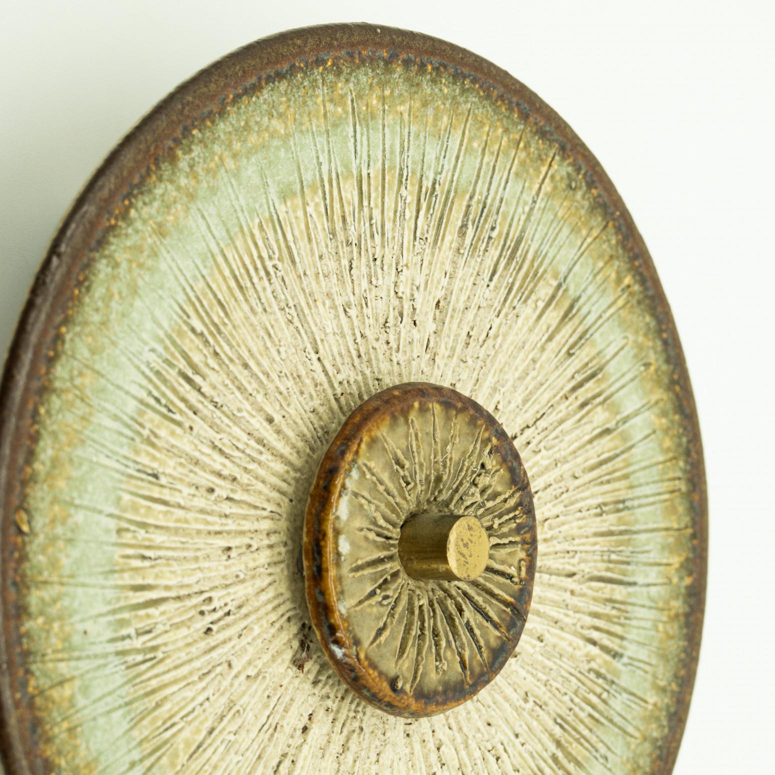 Space Age Stunning Ceramic Wall Light by Axella, Denmark 1970 For Sale