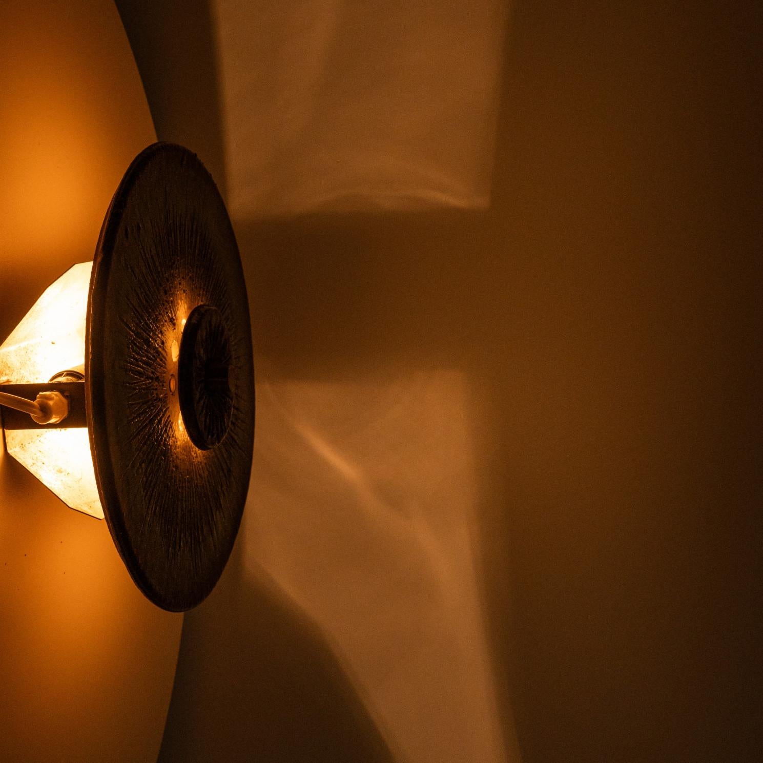 Glazed Stunning Ceramic Wall Light by Axella, Denmark 1970 For Sale