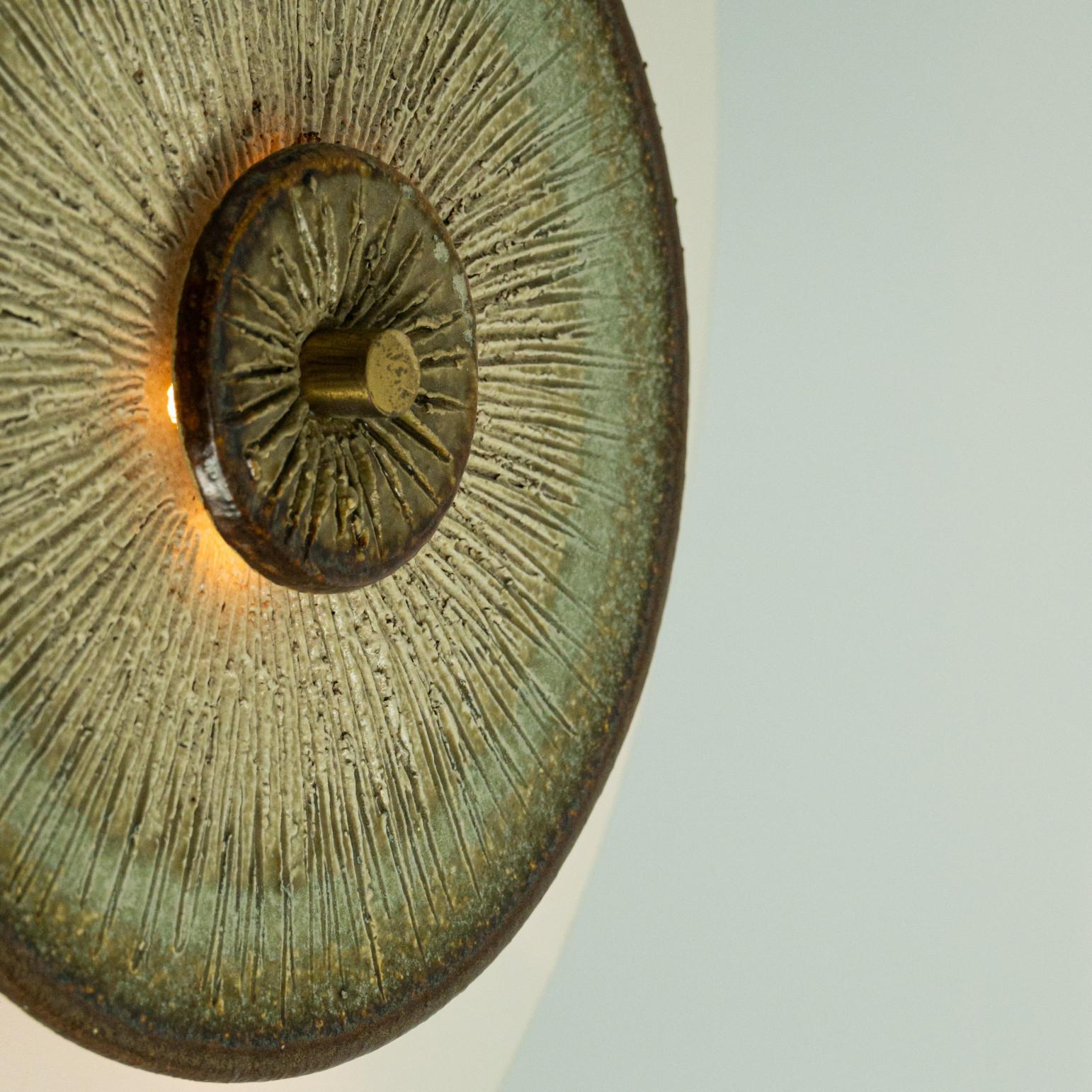 Stunning Ceramic Wall Light by Axella, Denmark 1970 For Sale 1