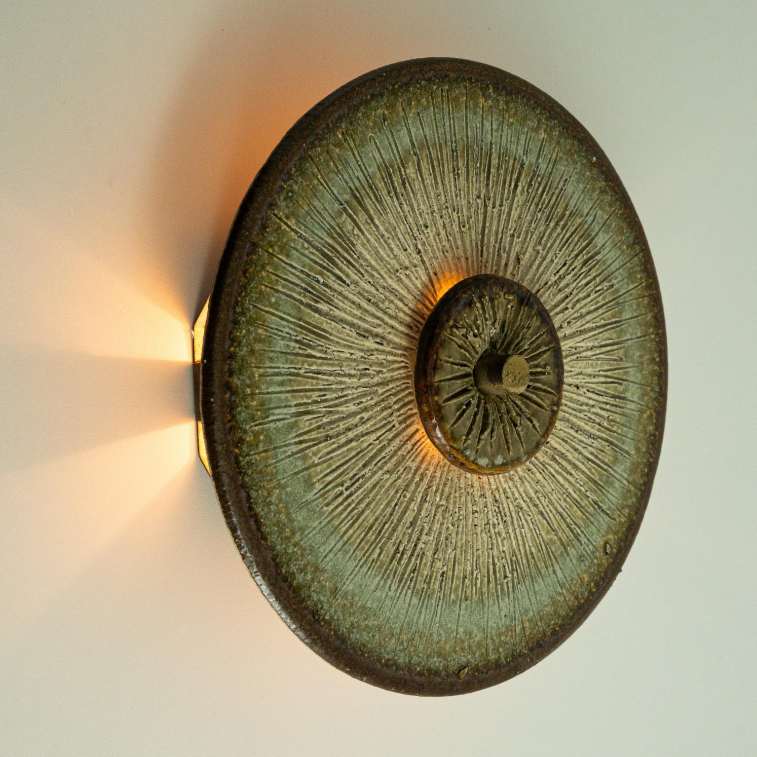 Stunning Ceramic Wall Light by Axella, Denmark 1970 For Sale 2