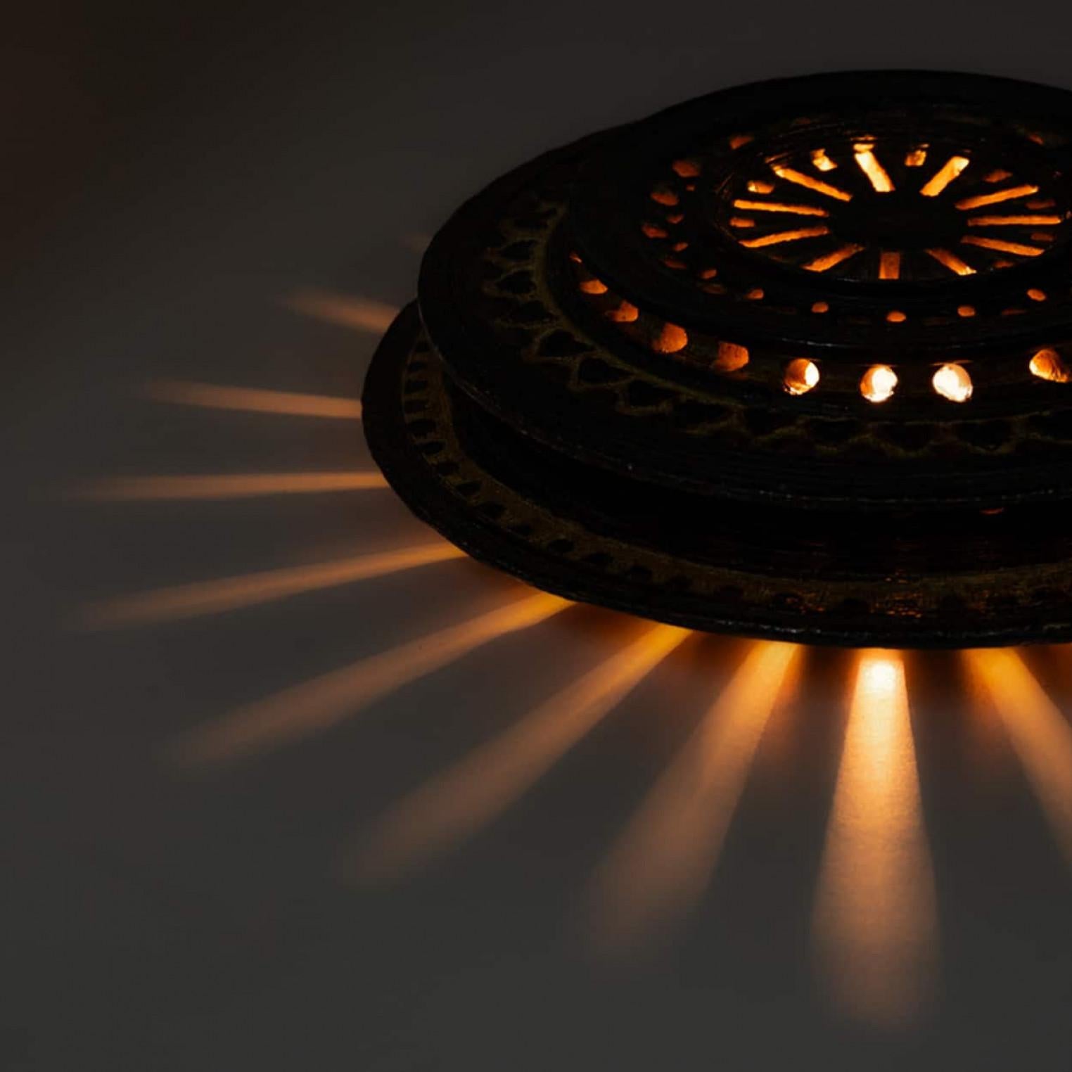Stunning Ceramic Wall Light, Denmark, 1970 For Sale 4