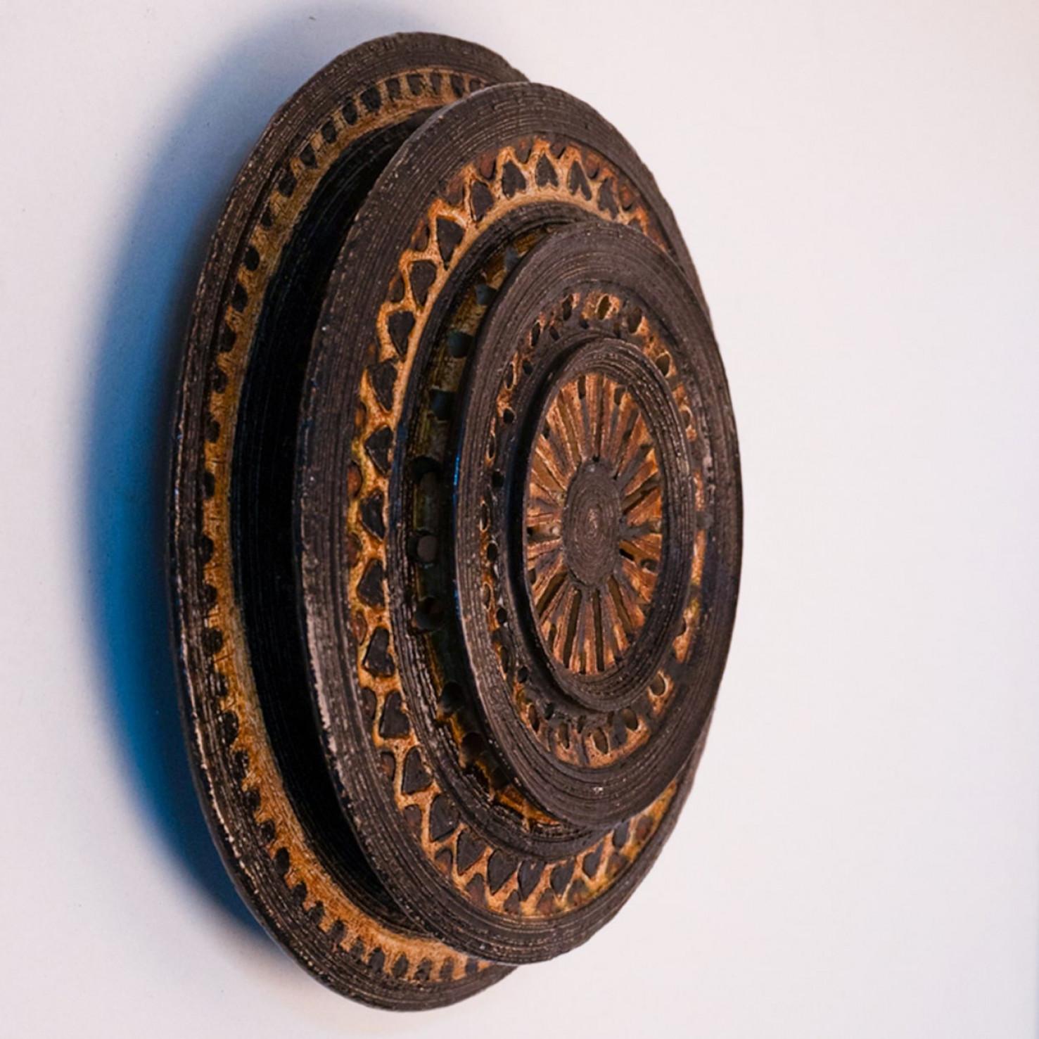 Stunning Ceramic Wall Light, Denmark, 1970 In Good Condition For Sale In Rijssen, NL
