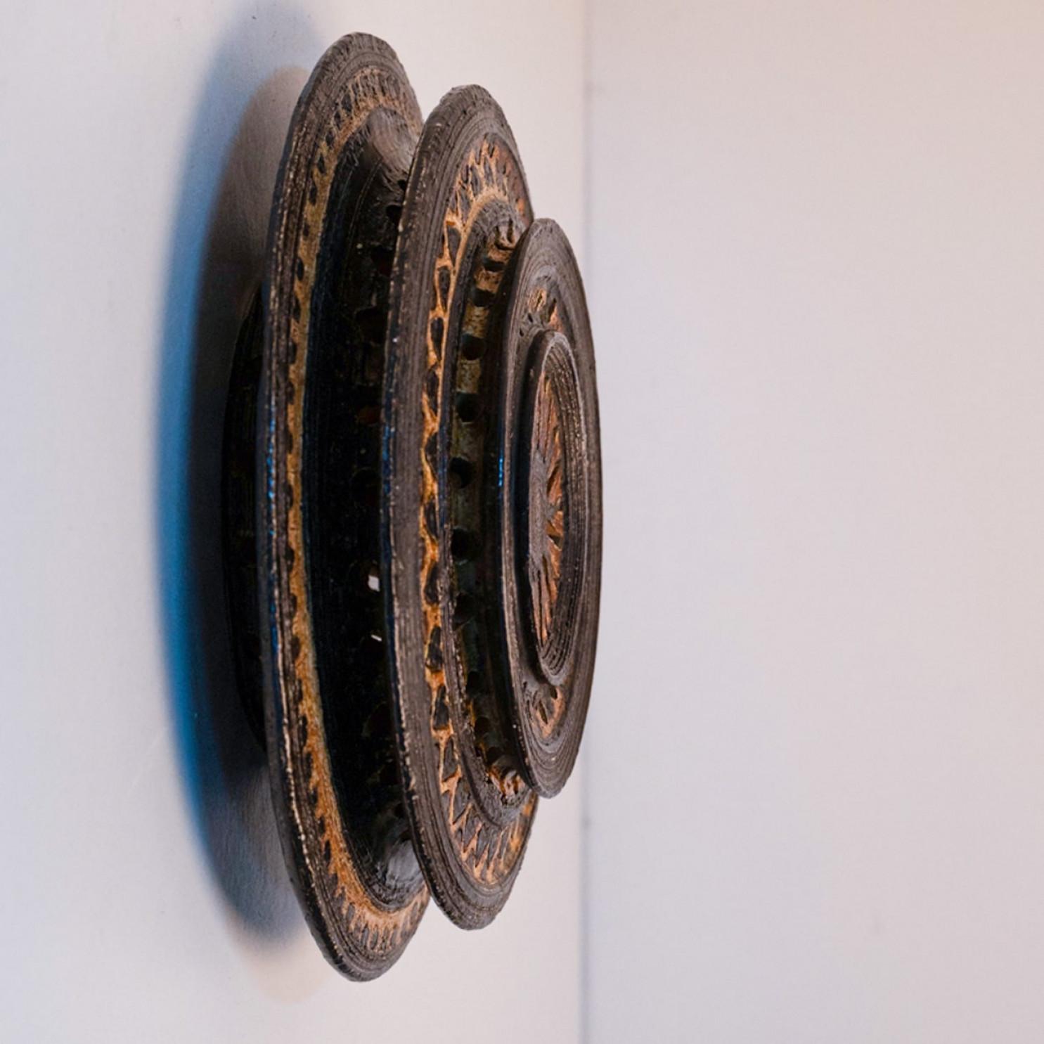 Late 20th Century Stunning Ceramic Wall Light, Denmark, 1970 For Sale