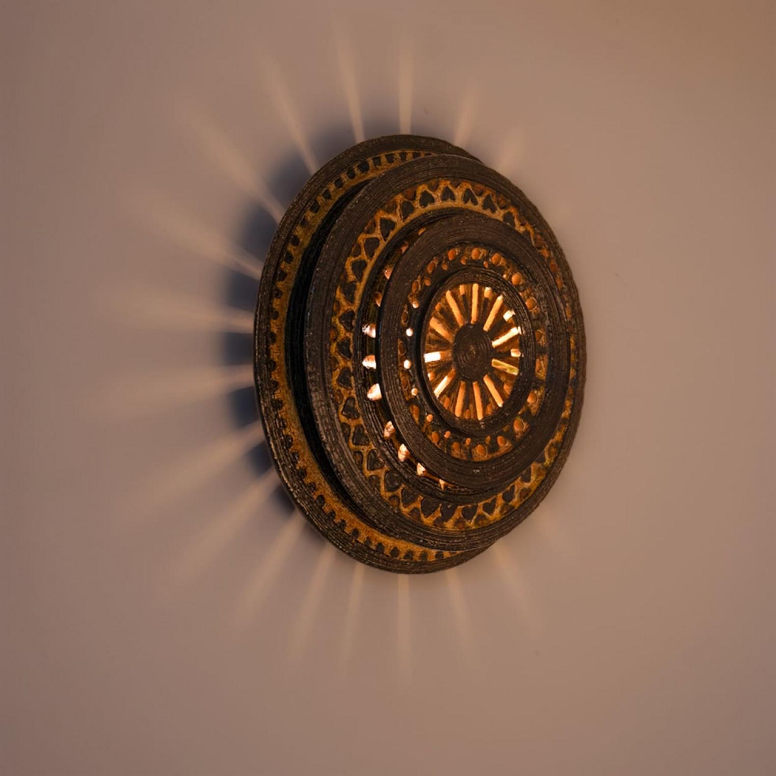 Superbe lampe murale en céramique, Danemark, 1970 en vente 1