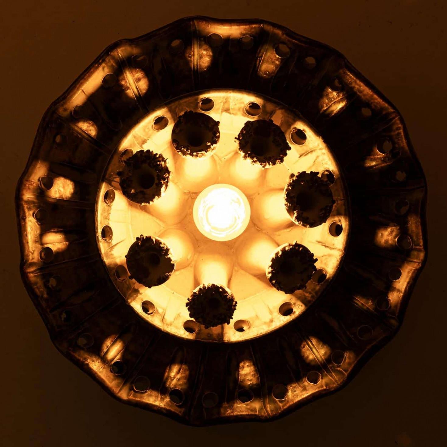 Splendida lampada da parete in ceramica nello stile di Axella, Danimarca 1970 in vendita 2