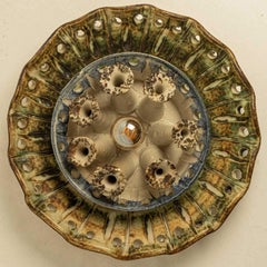 Splendida lampada da parete in ceramica nello stile di Axella, Danimarca 1970