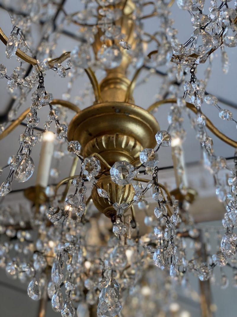 Metal Stunning Chandelier-France 1900-Possible Pair For Sale