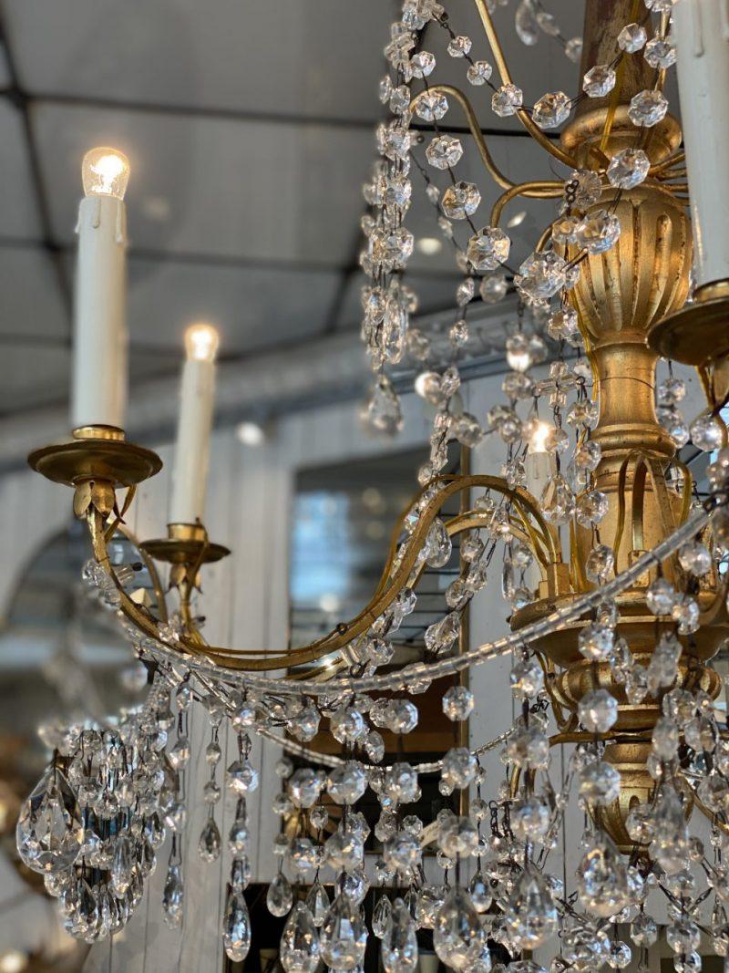 Metal Stunning Chandelier-France 1900-Possible Pair For Sale