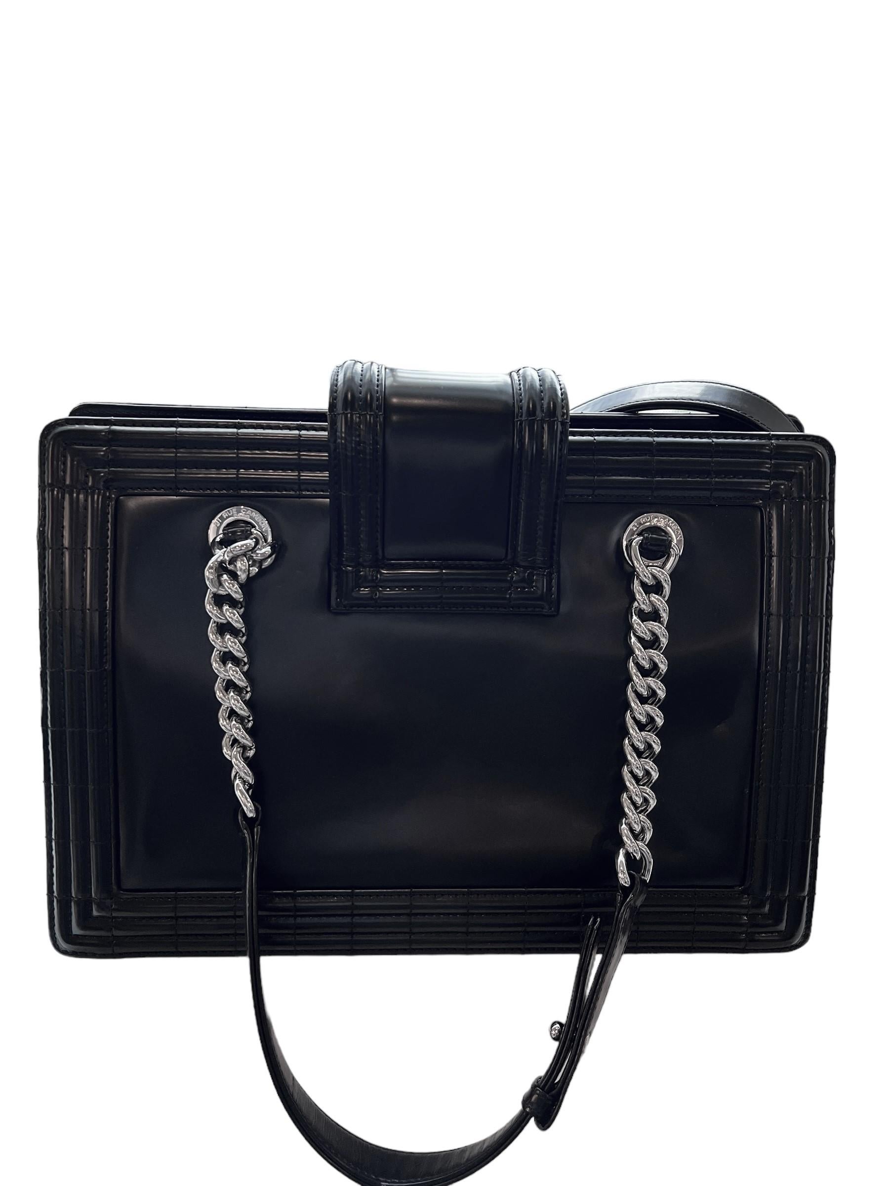 Stunning CHANEL Glazed Goatskin Reverso Tote Bag Purse 7