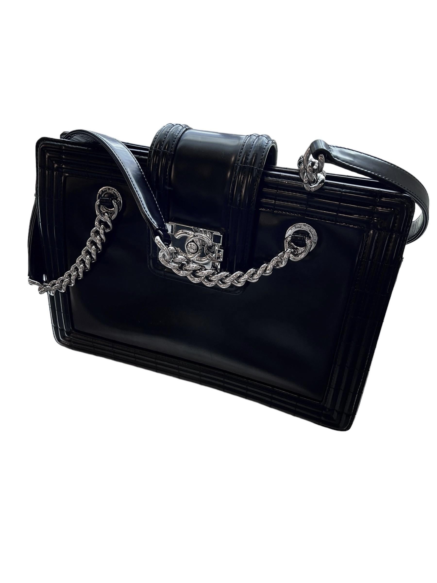 Stunning CHANEL Glazed Goatskin Reverso Tote Bag Purse 1