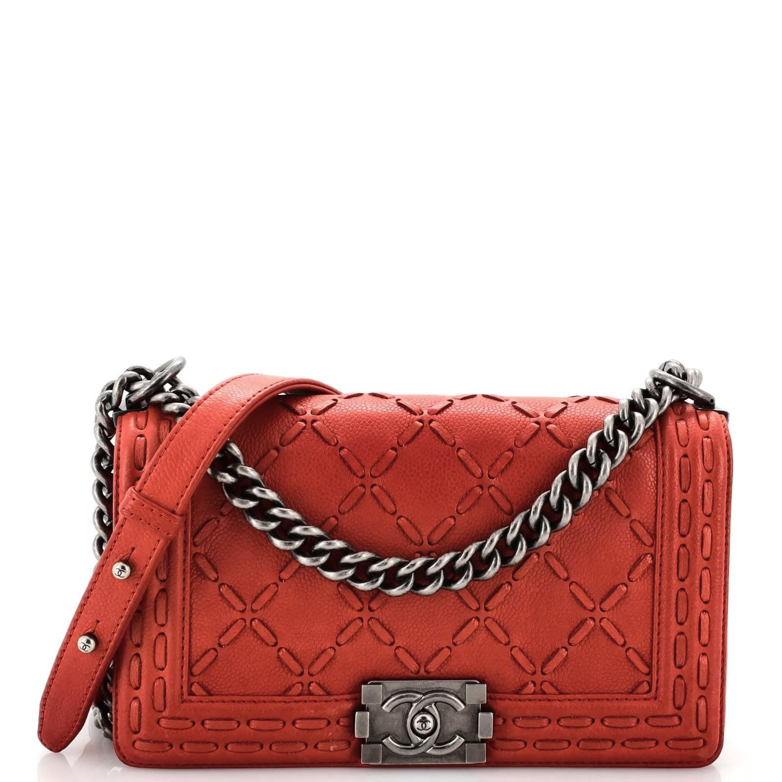 Stunning CHANEL Pre-Fall PARIS to DALLAS 2014 Small Whipstitch Boy Bag 4