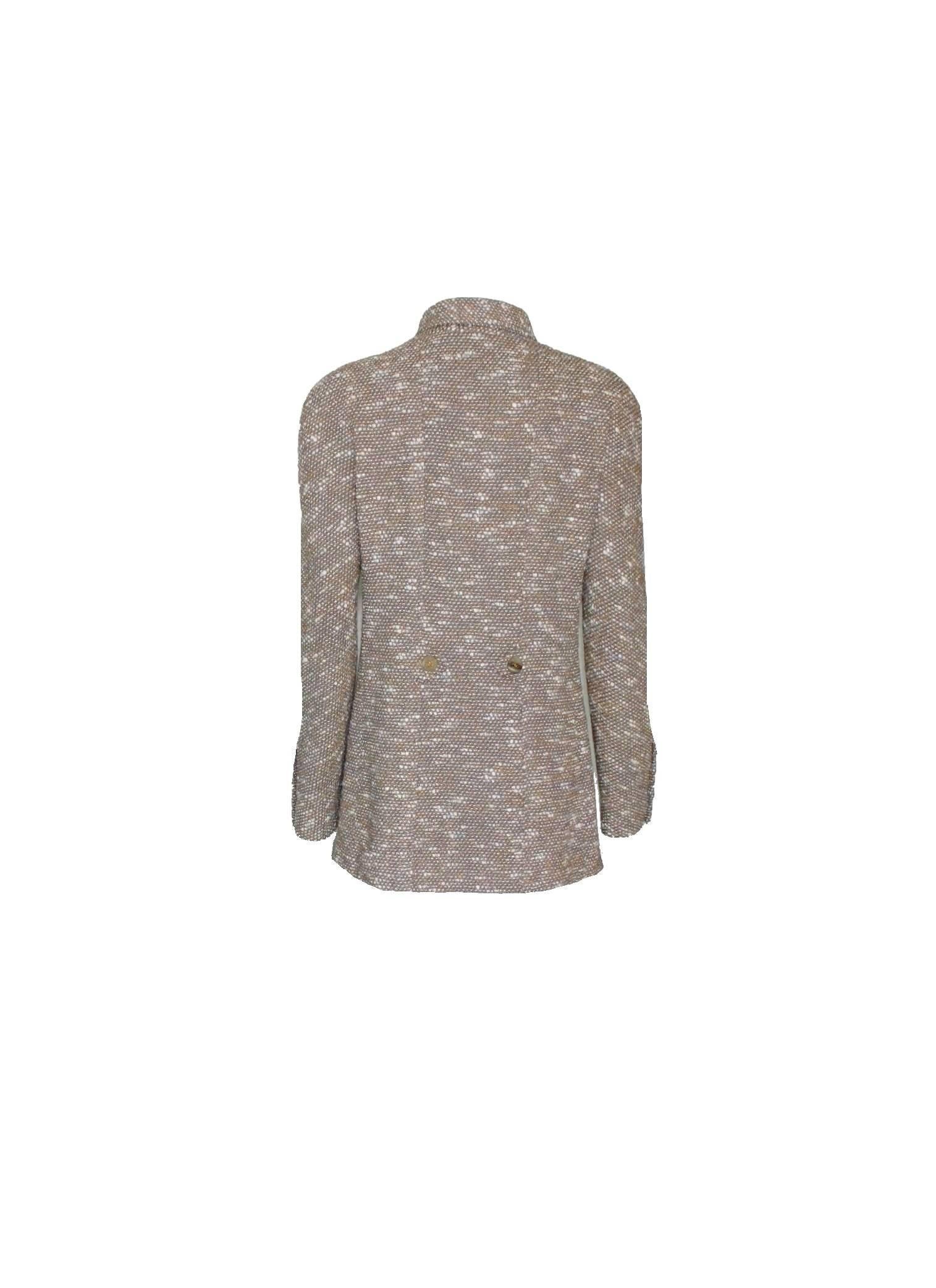 Women's Stunning Chanel Tweed CC Logo Button Short Coat Jacket Blazer