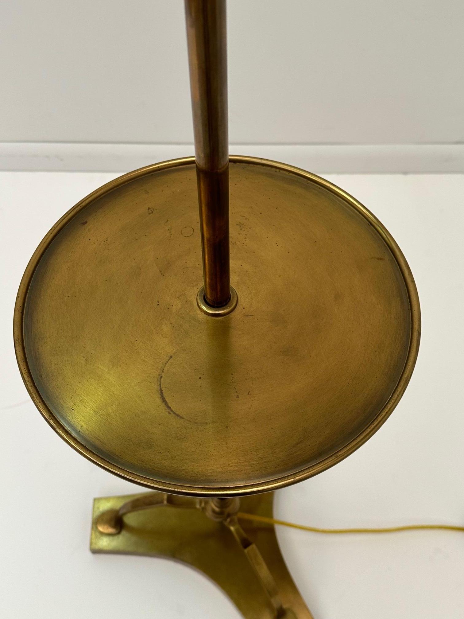 Stunning Chapman Brass Floor Lamp with Adjustable Shade 7