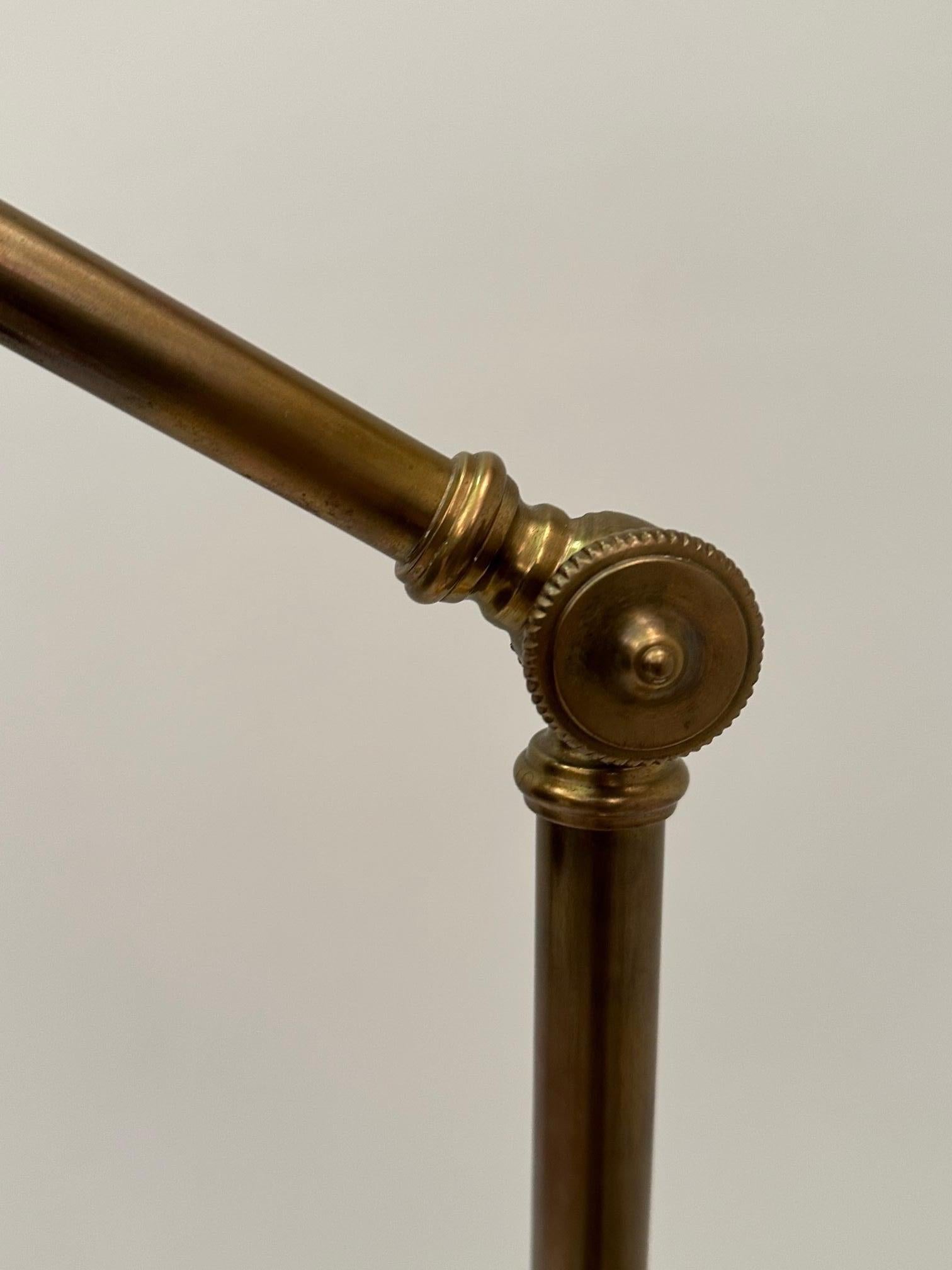 Stunning Chapman Brass Floor Lamp with Adjustable Shade 9