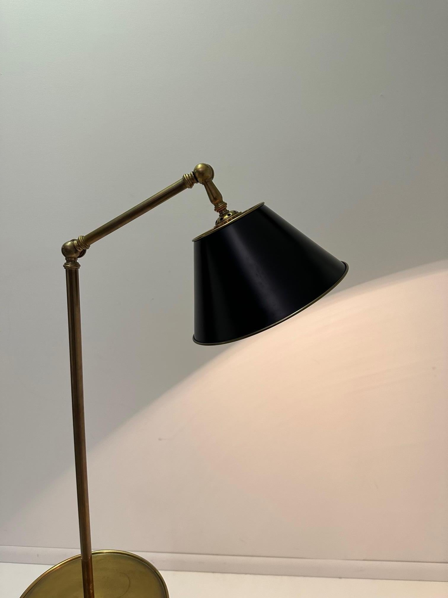 Stunning Chapman Brass Floor Lamp with Adjustable Shade 4