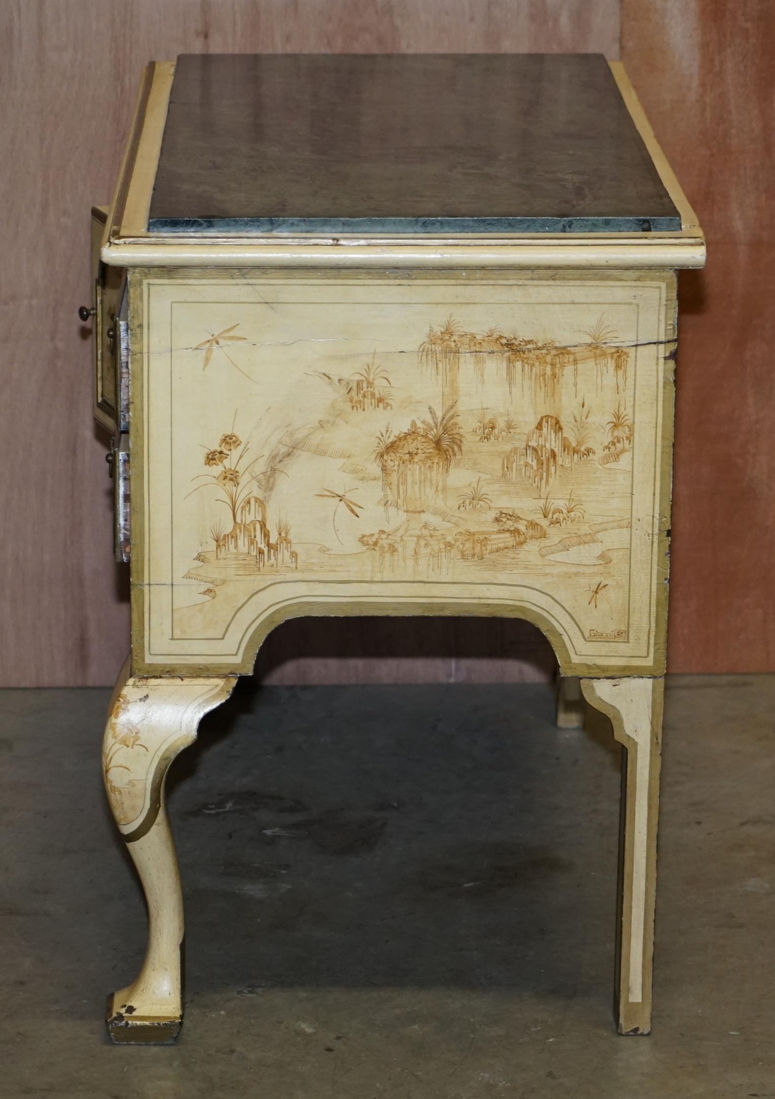 Stunning Chinoiserie Marble Topped Sideboard in the Chinese Chippendale Taste For Sale 12