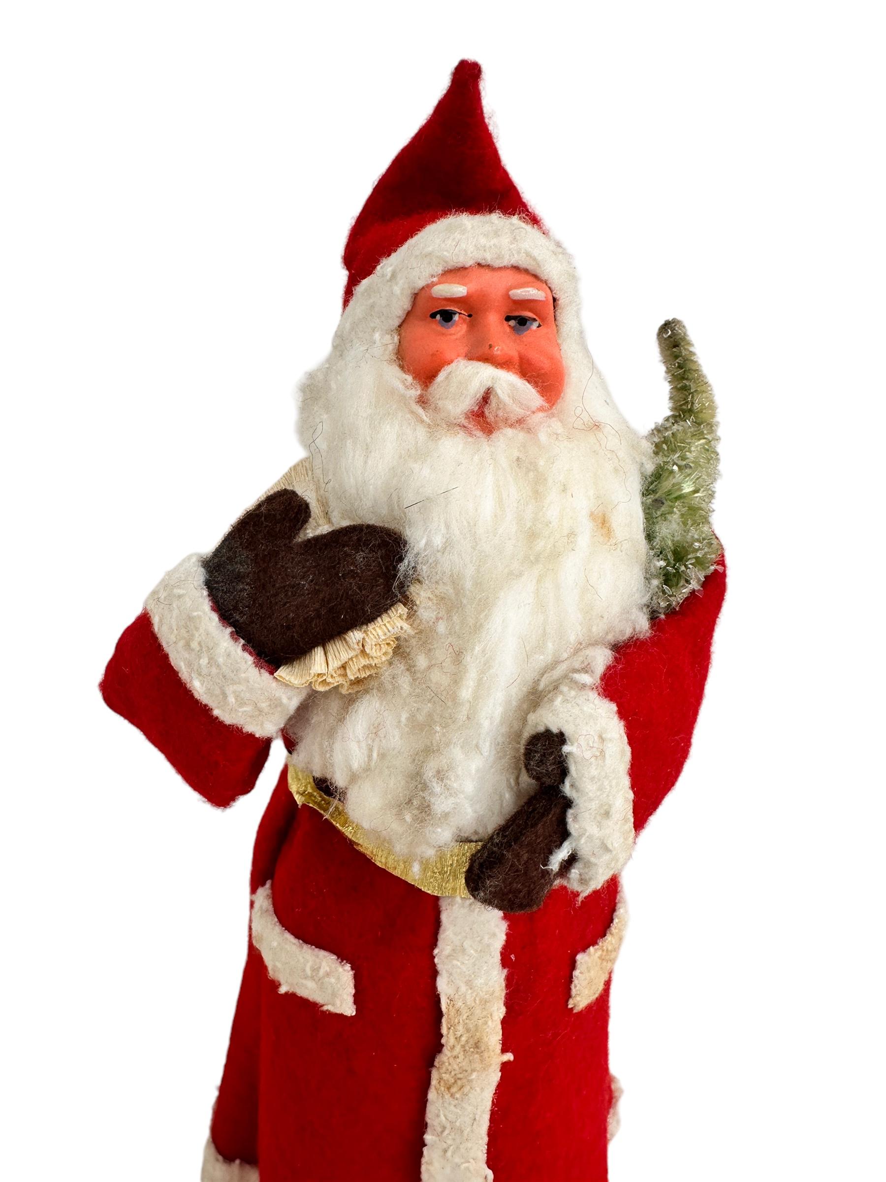Artisanat Superbe Bonbonnière de Noël Vintage St. Nikolaus Santa Claus Belsnickel en vente