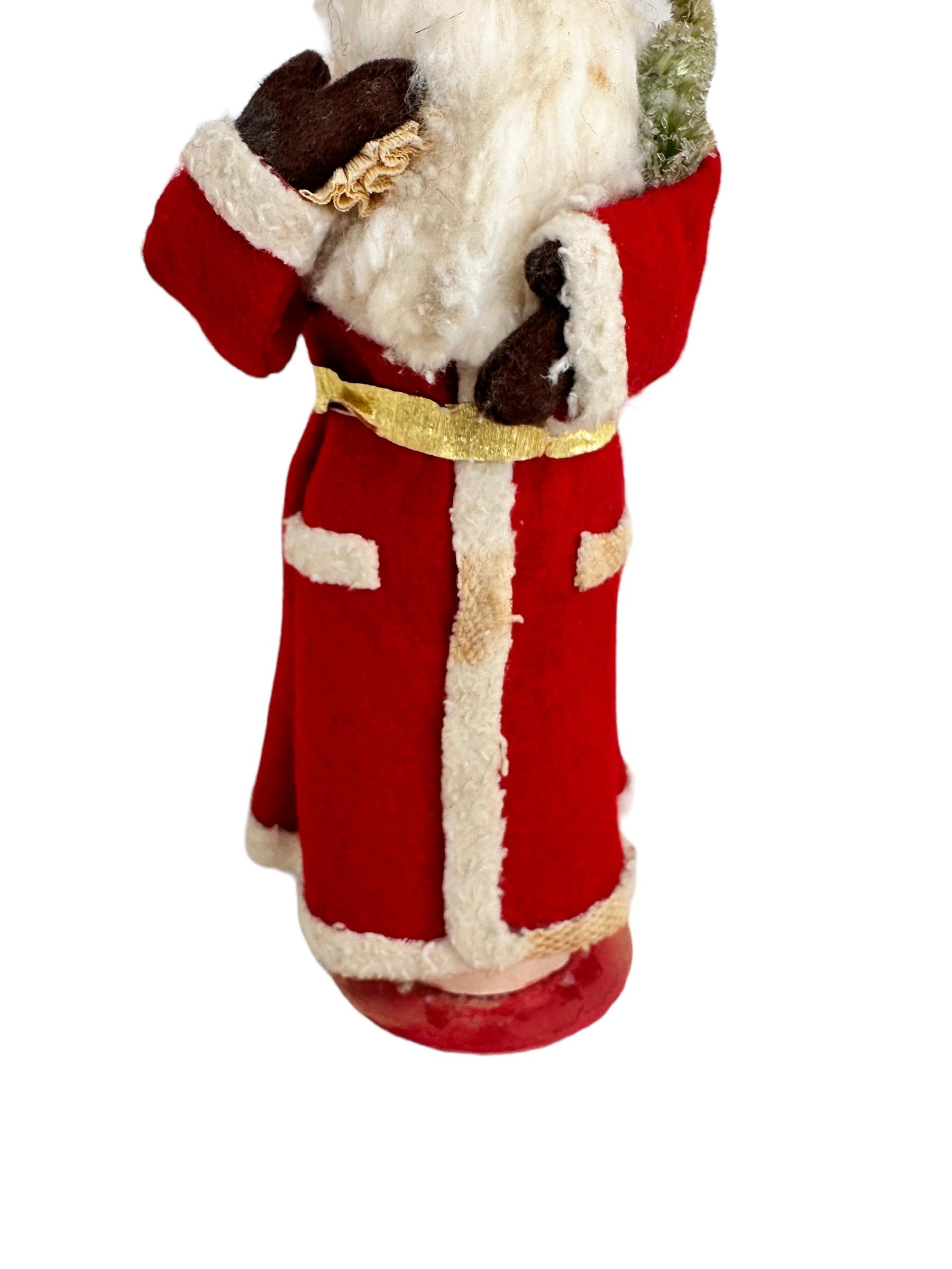 Allemand Superbe Bonbonnière de Noël Vintage St. Nikolaus Santa Claus Belsnickel en vente