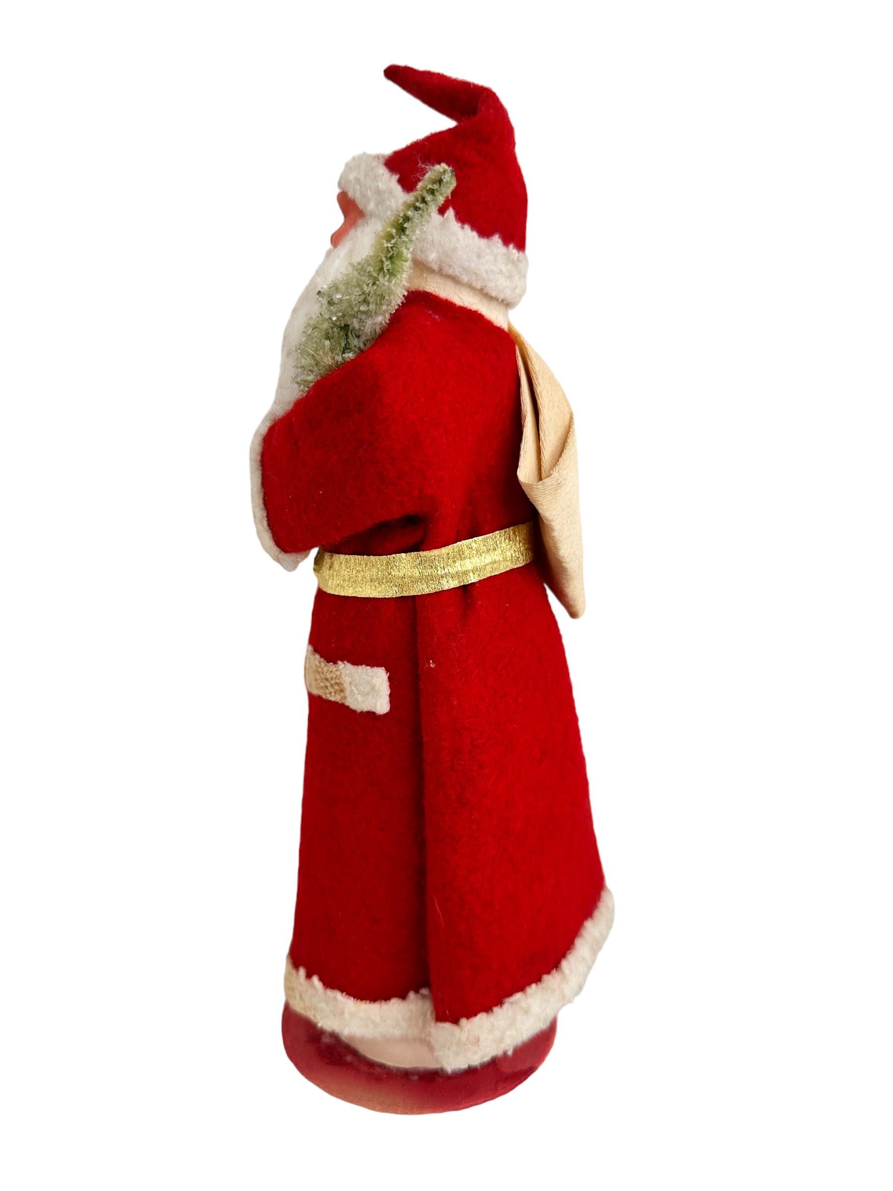 Fait main Superbe Bonbonnière de Noël Vintage St. Nikolaus Santa Claus Belsnickel en vente