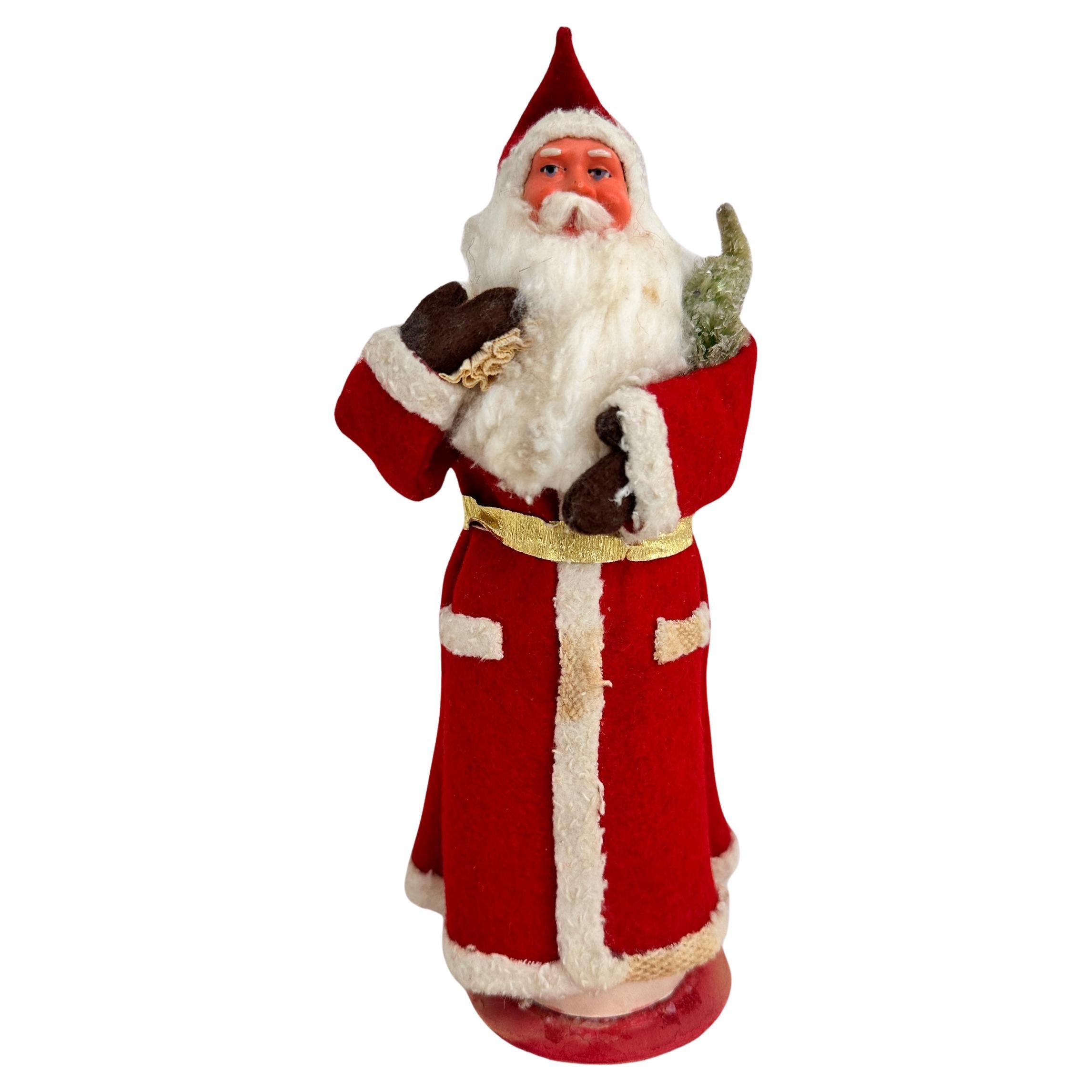 Stunning Christmas Vintage St. Nikolaus Santa Claus Belsnickel Candy Container For Sale