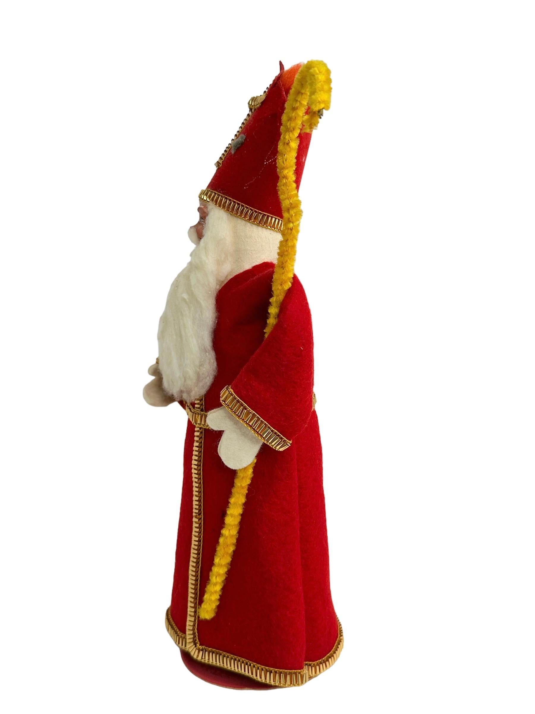Stunning Christmas Vintage St. Nikolaus Santa Claus Belsnickel Figure In Good Condition In Nuernberg, DE