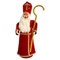 Superbe figurine de Noël vintage en ceinture de Saint Nicolas Noël