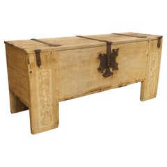 Stunning Circa 1580 Bleached Oak Westphalian Stollentruhe Trunk