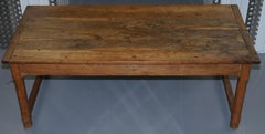 Stunning circa 1820 French Fruitwood Refectory Dining Table Large Single Drawer