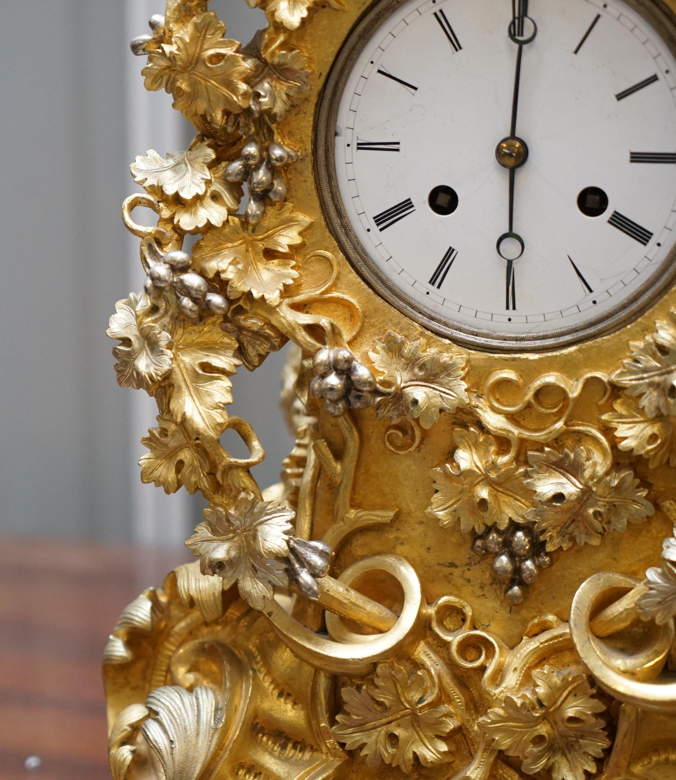 mantel clock gold