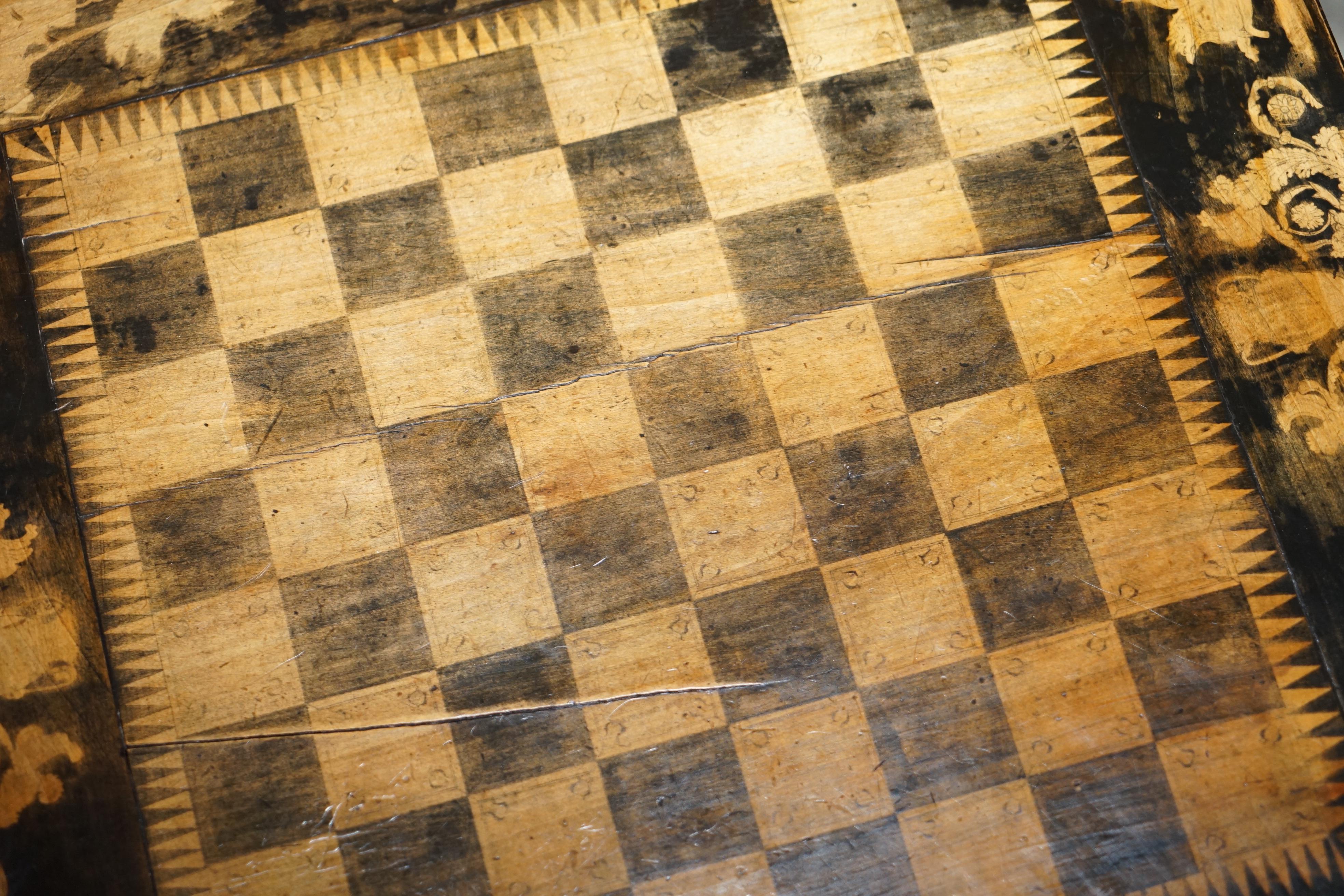 Stunning circa 1860 Gold Leaf Ebonised Chess Table Aesthetic Movement Taste 4